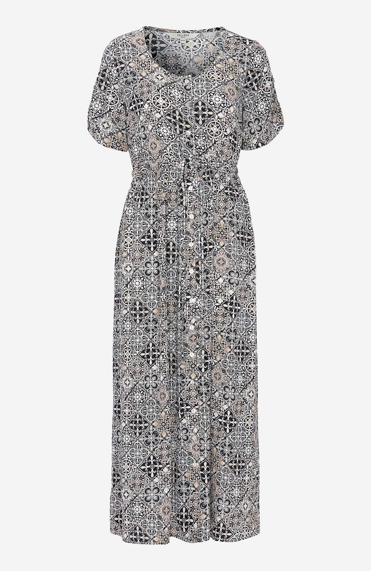 Kleid aus Krepp mit Bindeband in der Taille Mia