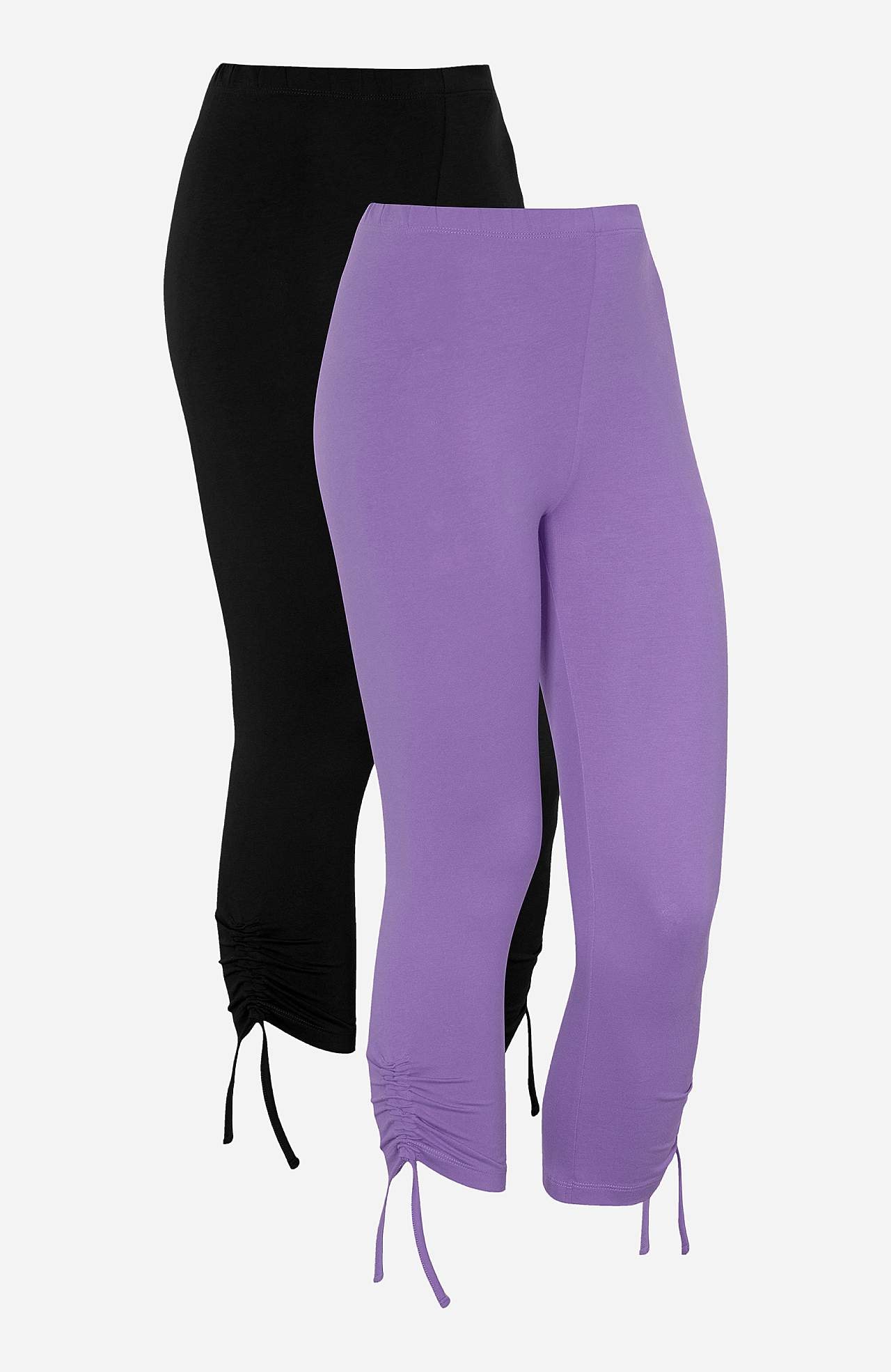 Capri-Leggings mit Kordelzug am Beinsaum Astrid 2er-Pack