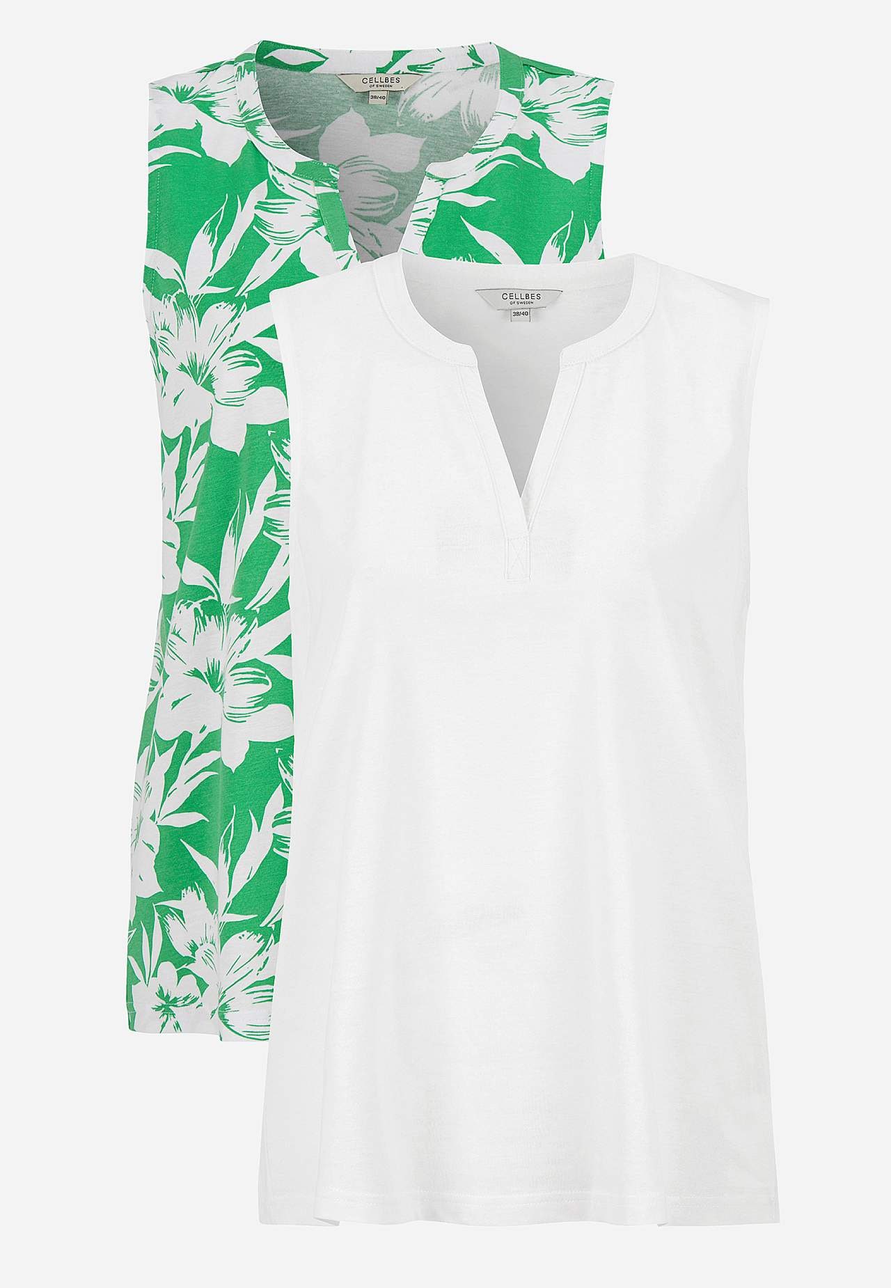 Ärmelloses Oberteil aus Bio-Baumwolle 2er-Pack