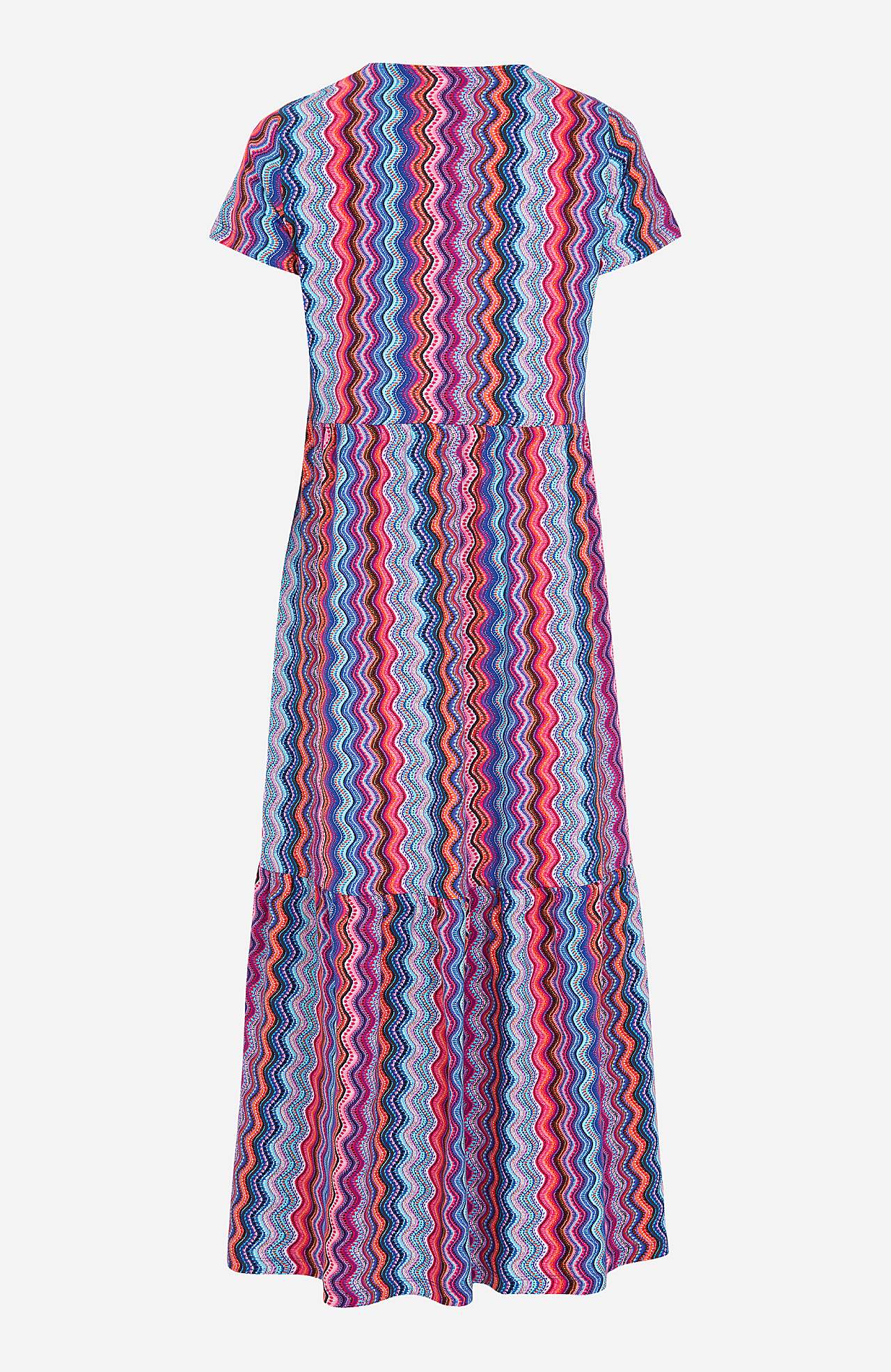 Gemustertes Jerseykleid mit Rüschenrock
