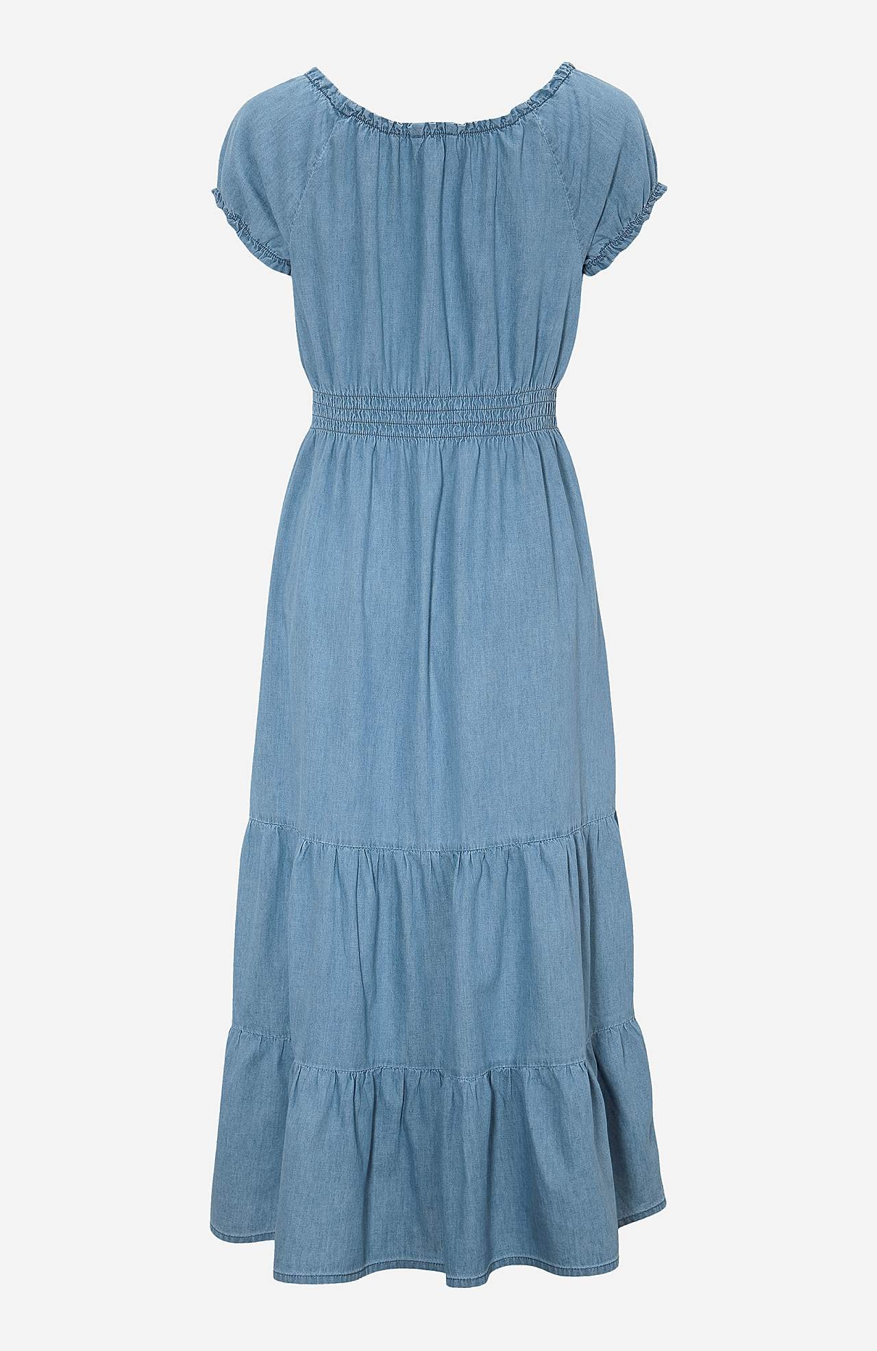 Jeanskleid mit Volants Elsy