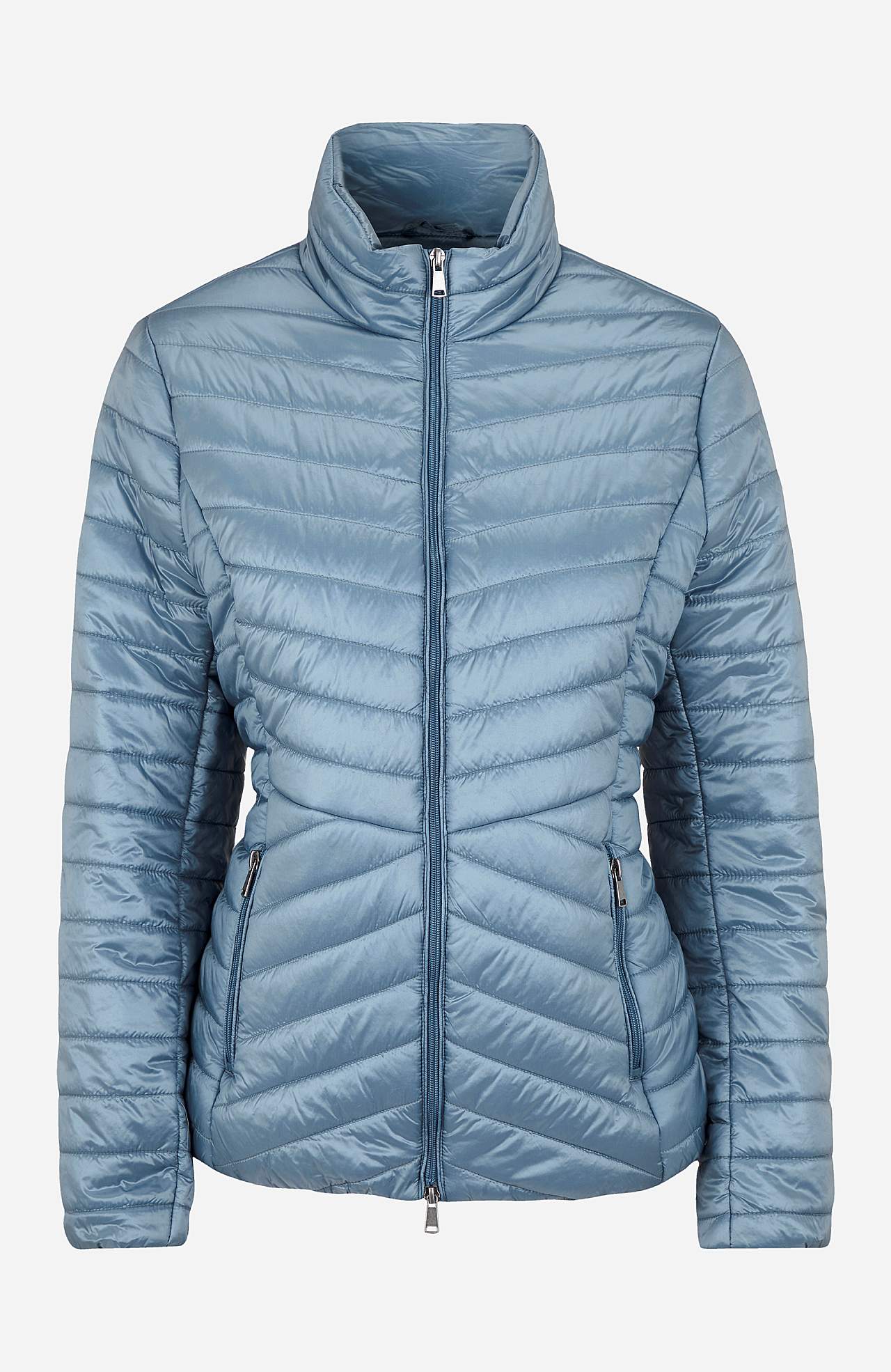 Schimmernde leichte Pufferjacke