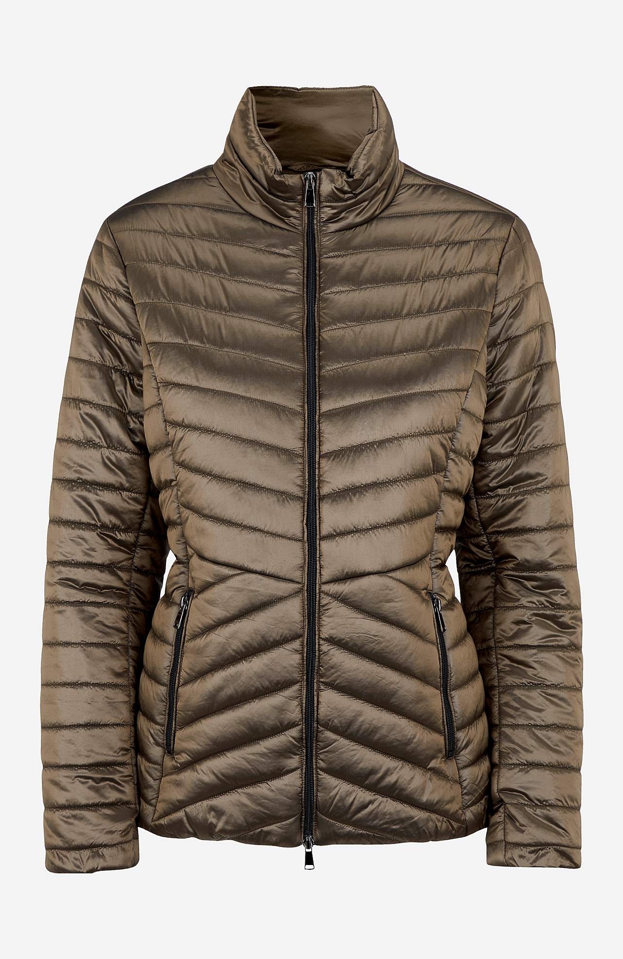 Schimmernde leichte Pufferjacke