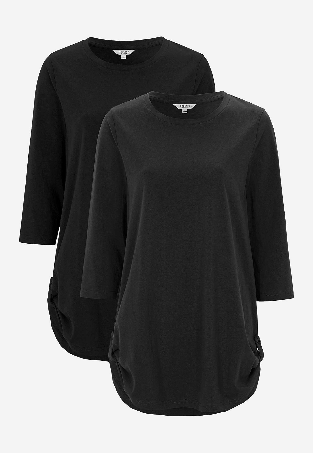 Jersey-Tunika mit 3/4-Ärmel 2er-Pack