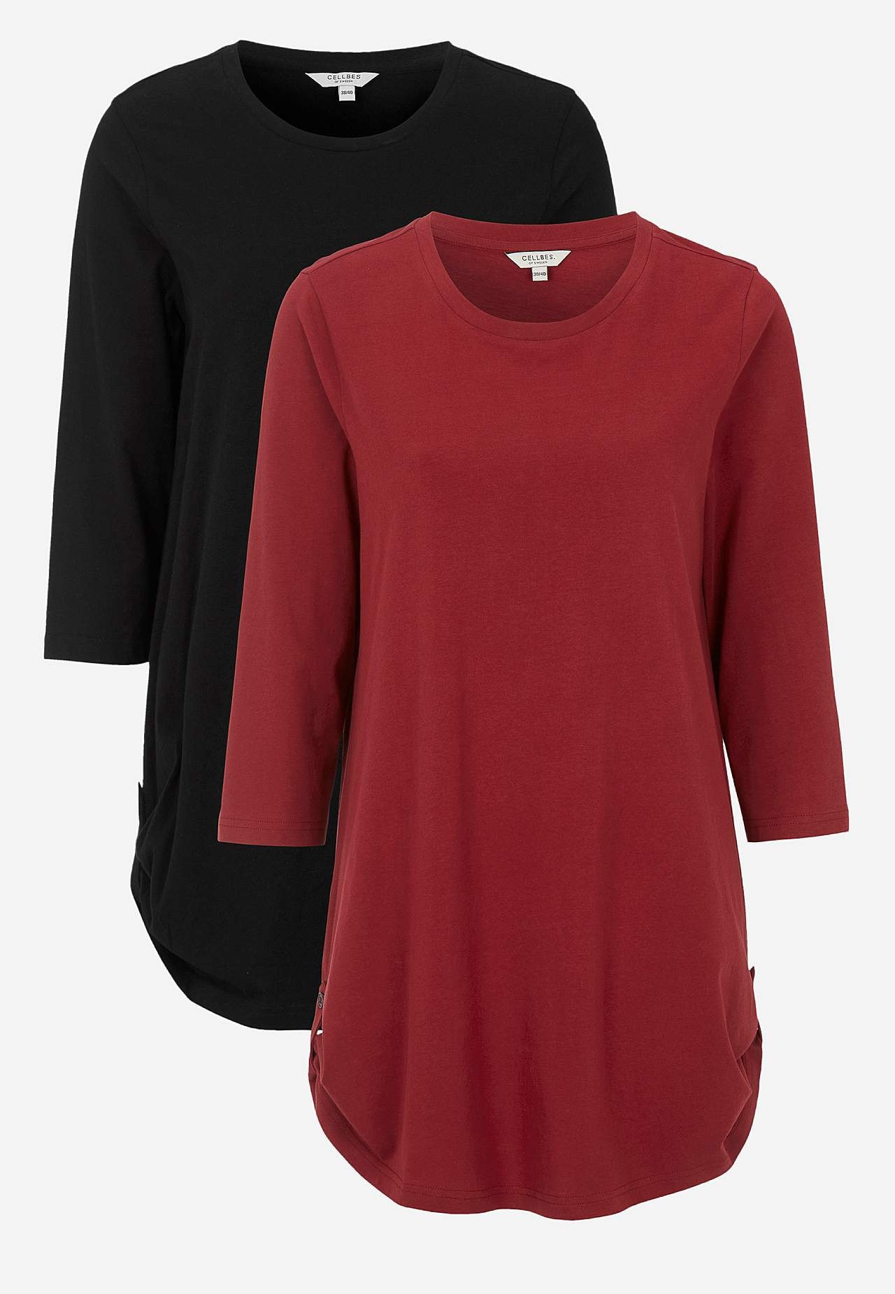 Jersey-Tunika mit 3/4-Ärmel 2er-Pack