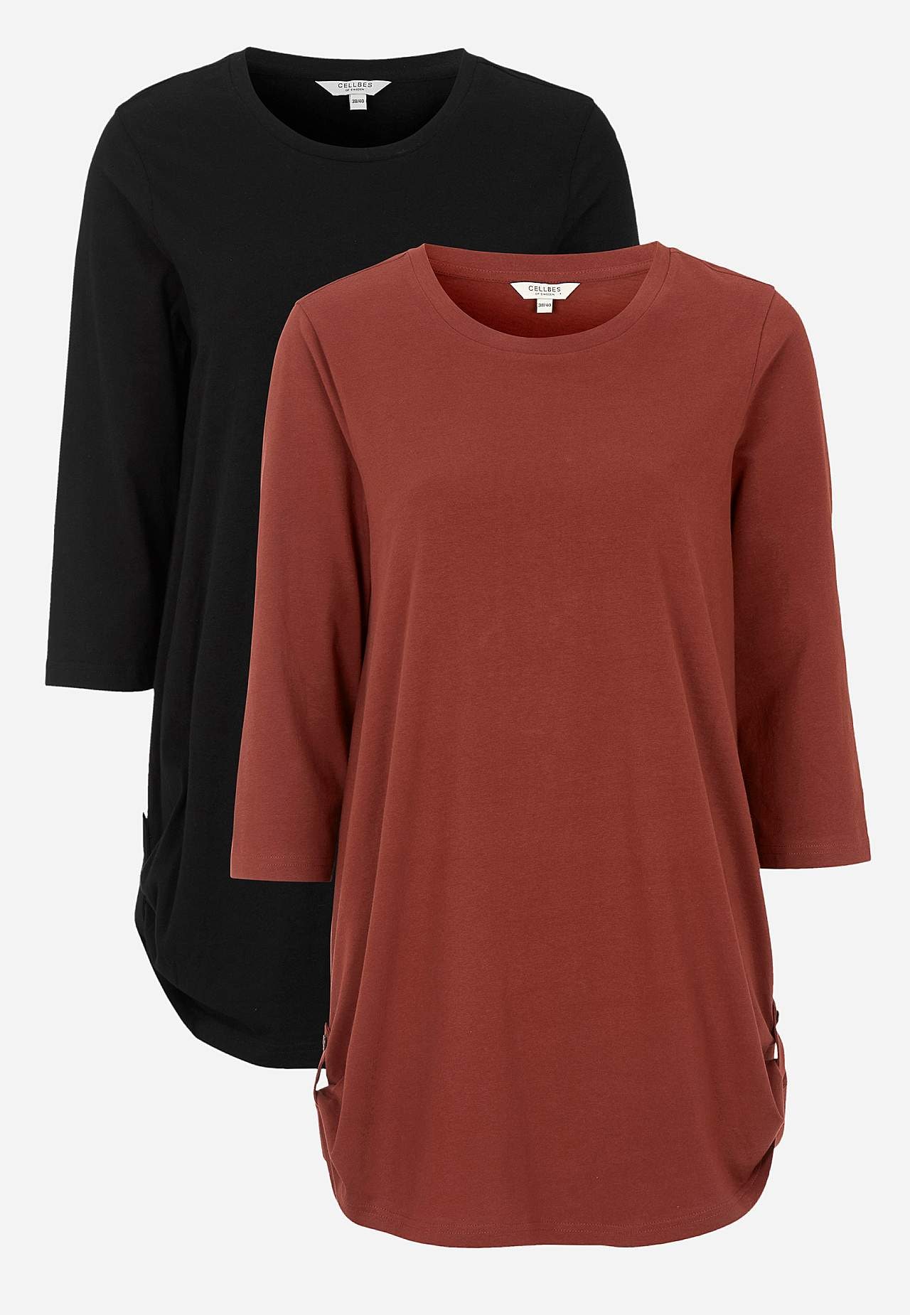 Jersey-Tunika mit 3/4-Ärmel 2er-Pack