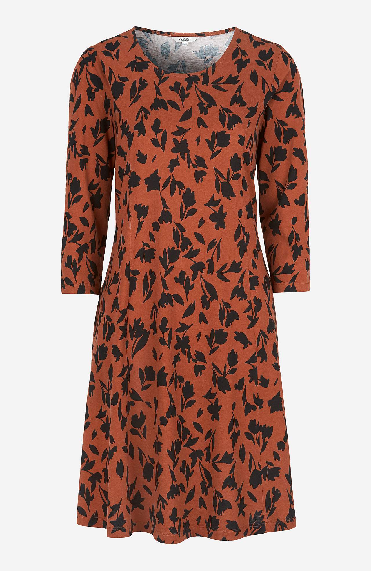 Gemustertes Jerseykleid mit Taschen Amelie