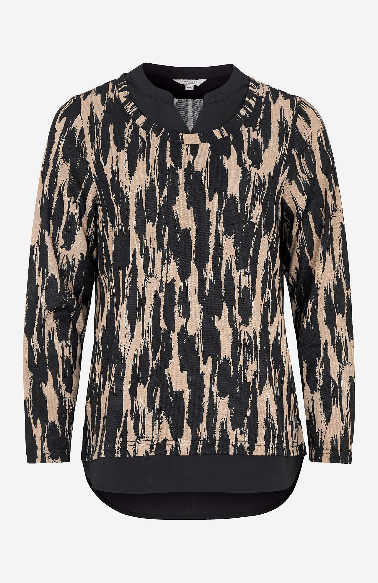 Gemustertes, 2 in 1 Jersey-Top