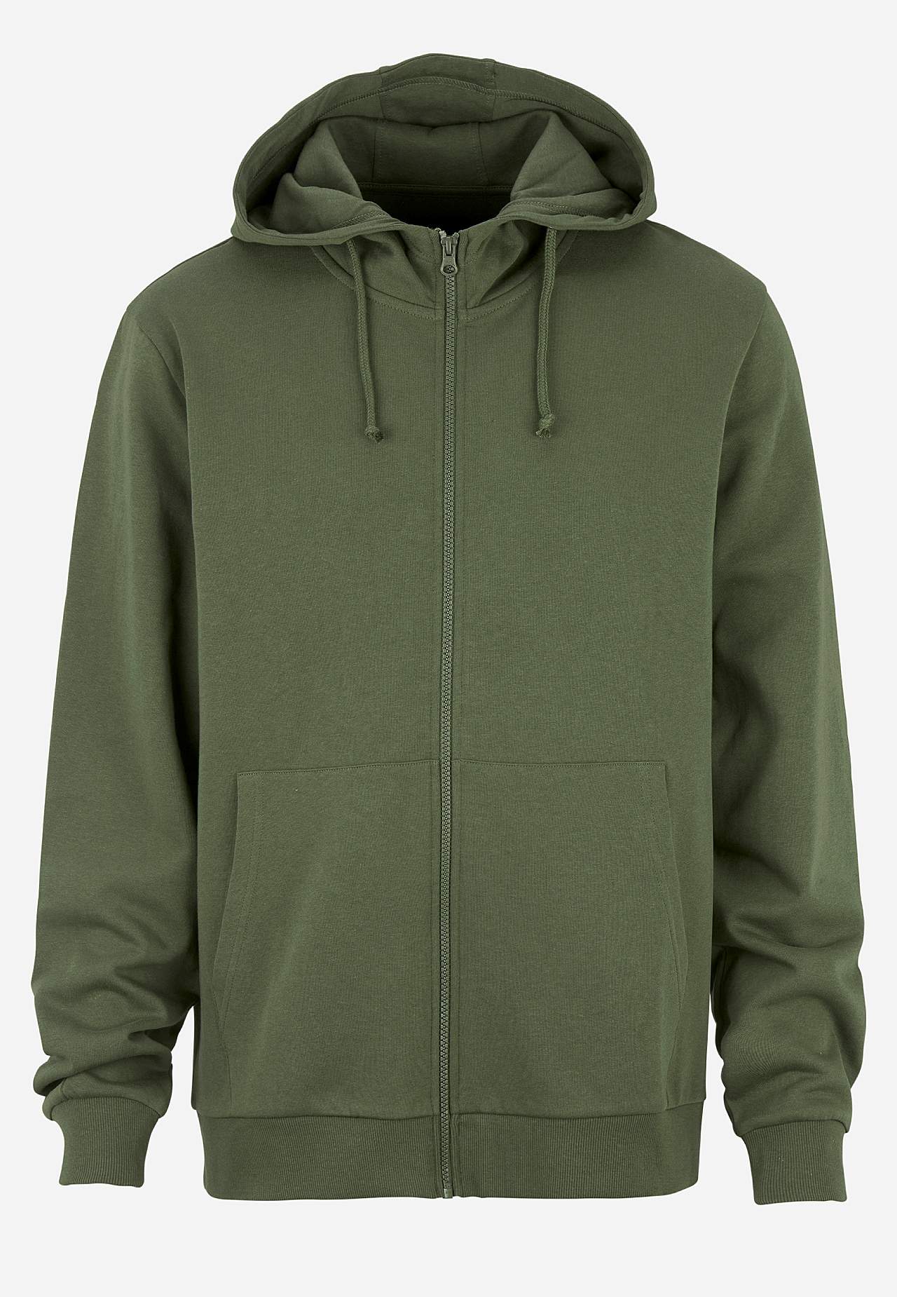 Einfarbiges Kapuzenshirt mit Verschluss