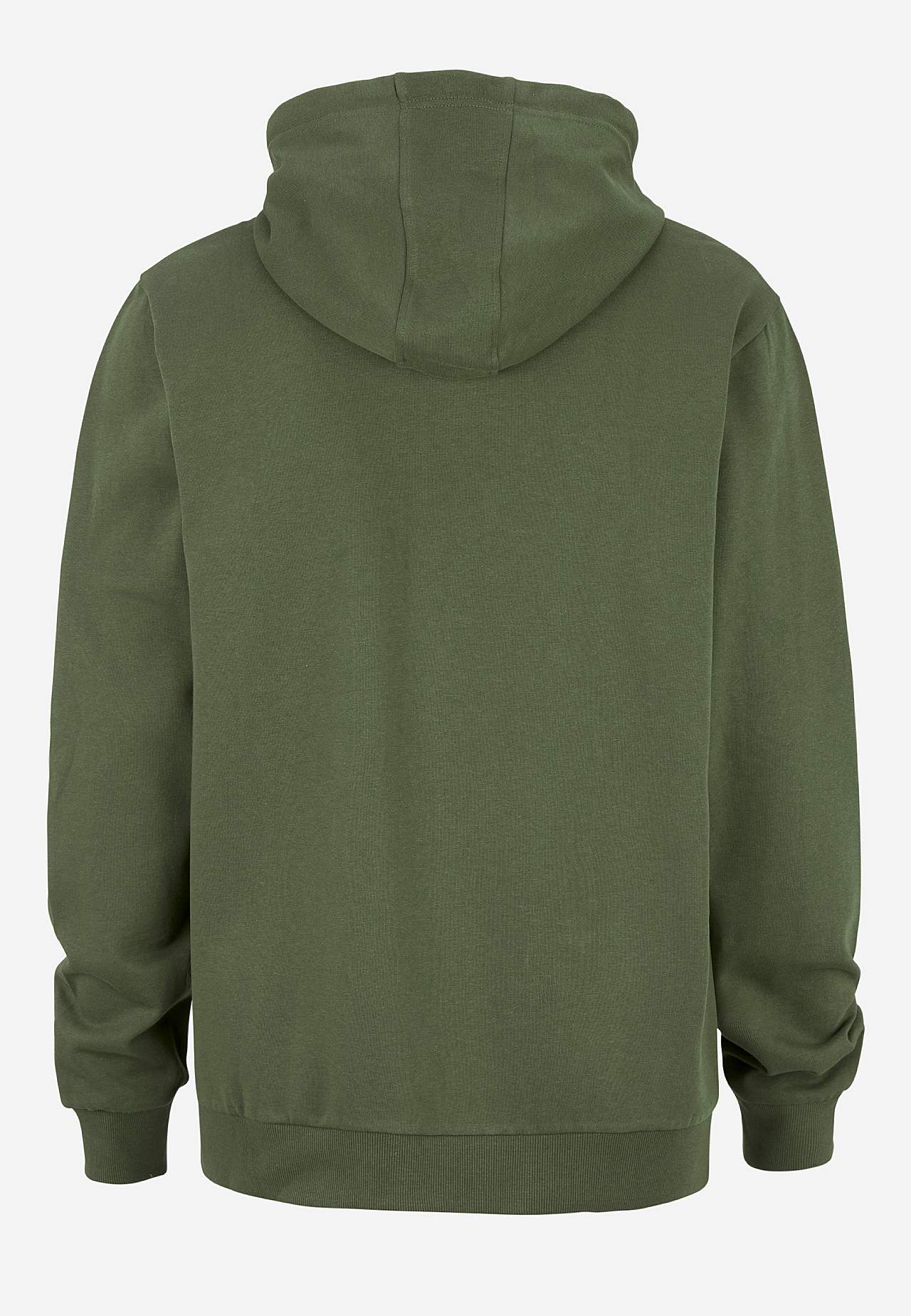 Einfarbiges Kapuzenshirt mit Verschluss