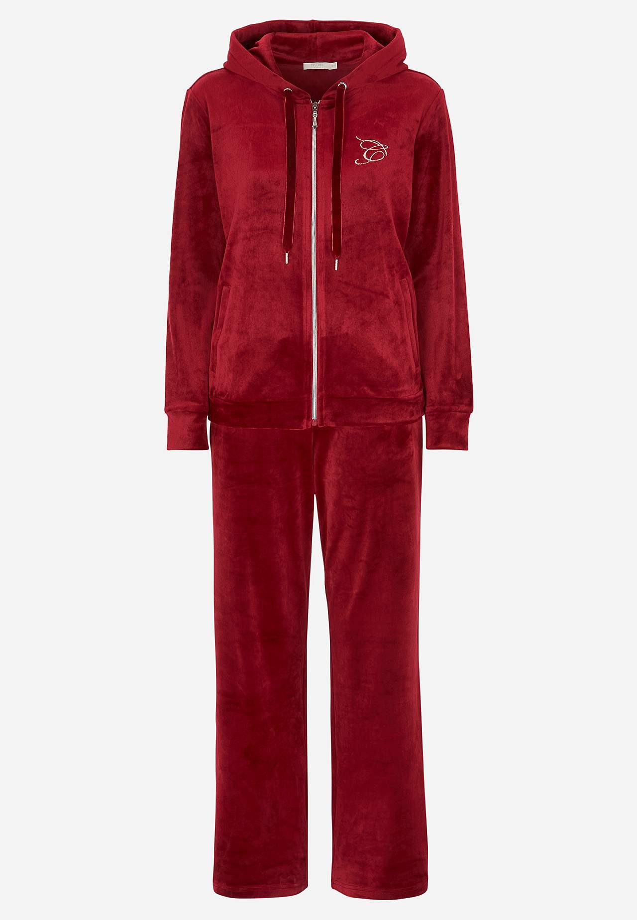 Zweiteiliges Velour-Set