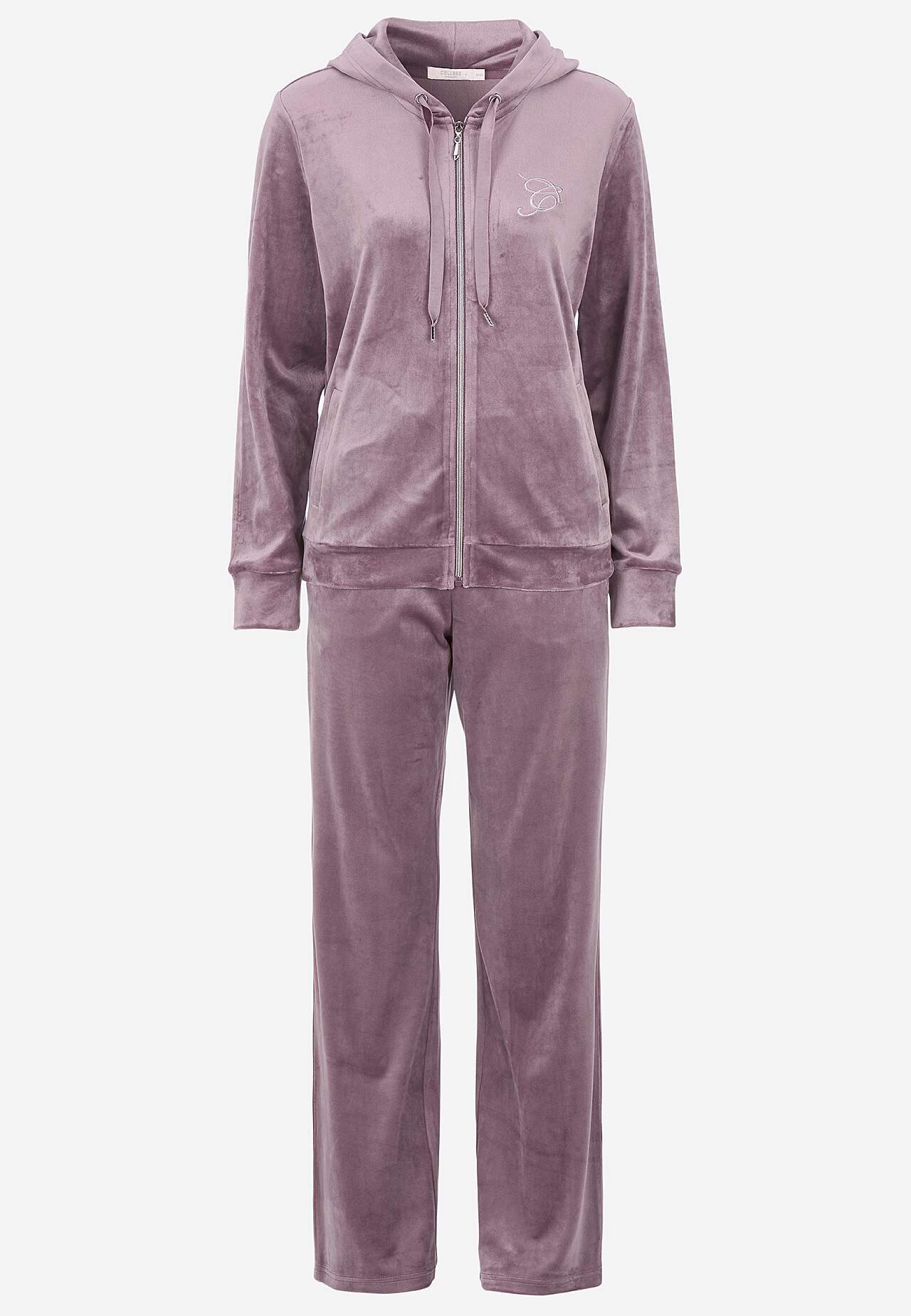 Zweiteiliges Velour-Set