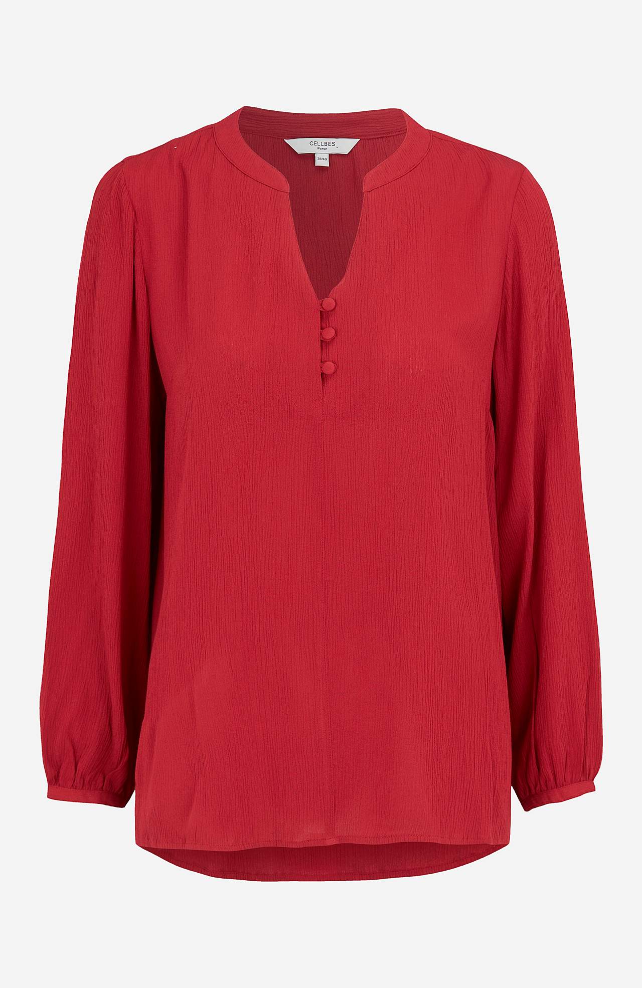 Bluse aus Krepp mit Knöpfen Greta
