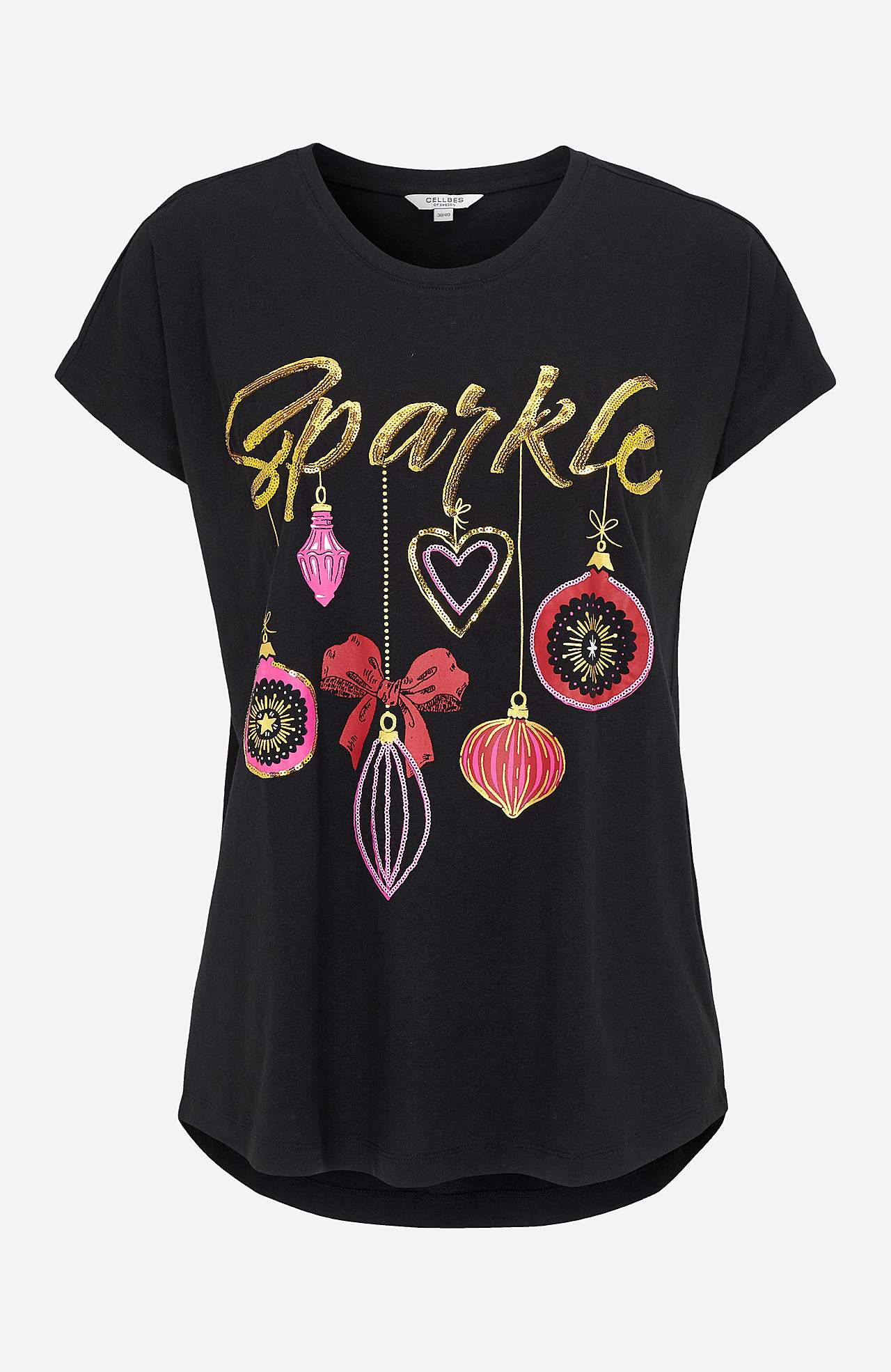 Jersey-Top mit Pailletten Anna