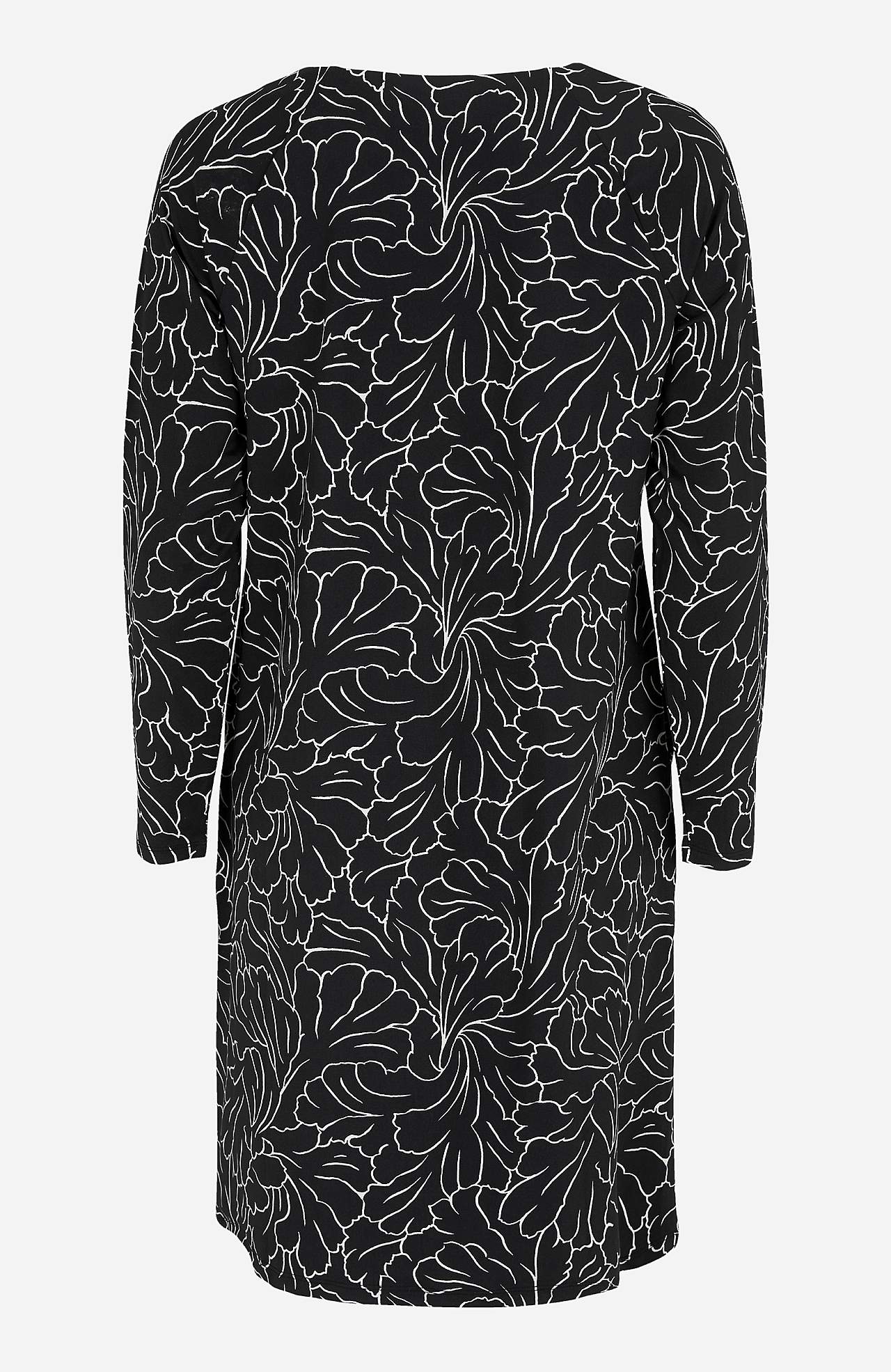 Gemustertes Jerseykleid mit Taschen