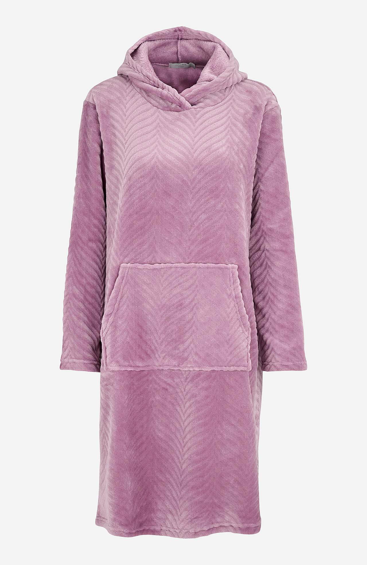Morgenrock aus gemustertem Fleece