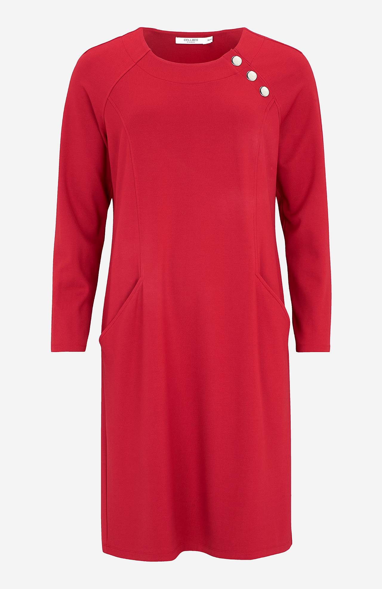 Jerseykleid mit Knopfdekoration Sandra