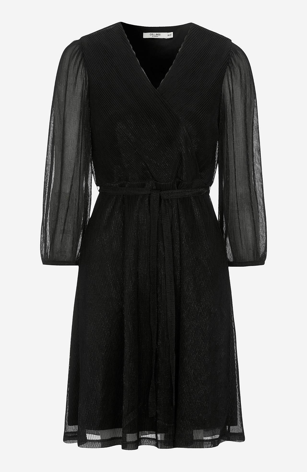 Glänzendes Partykleid mit überlappendem Design
