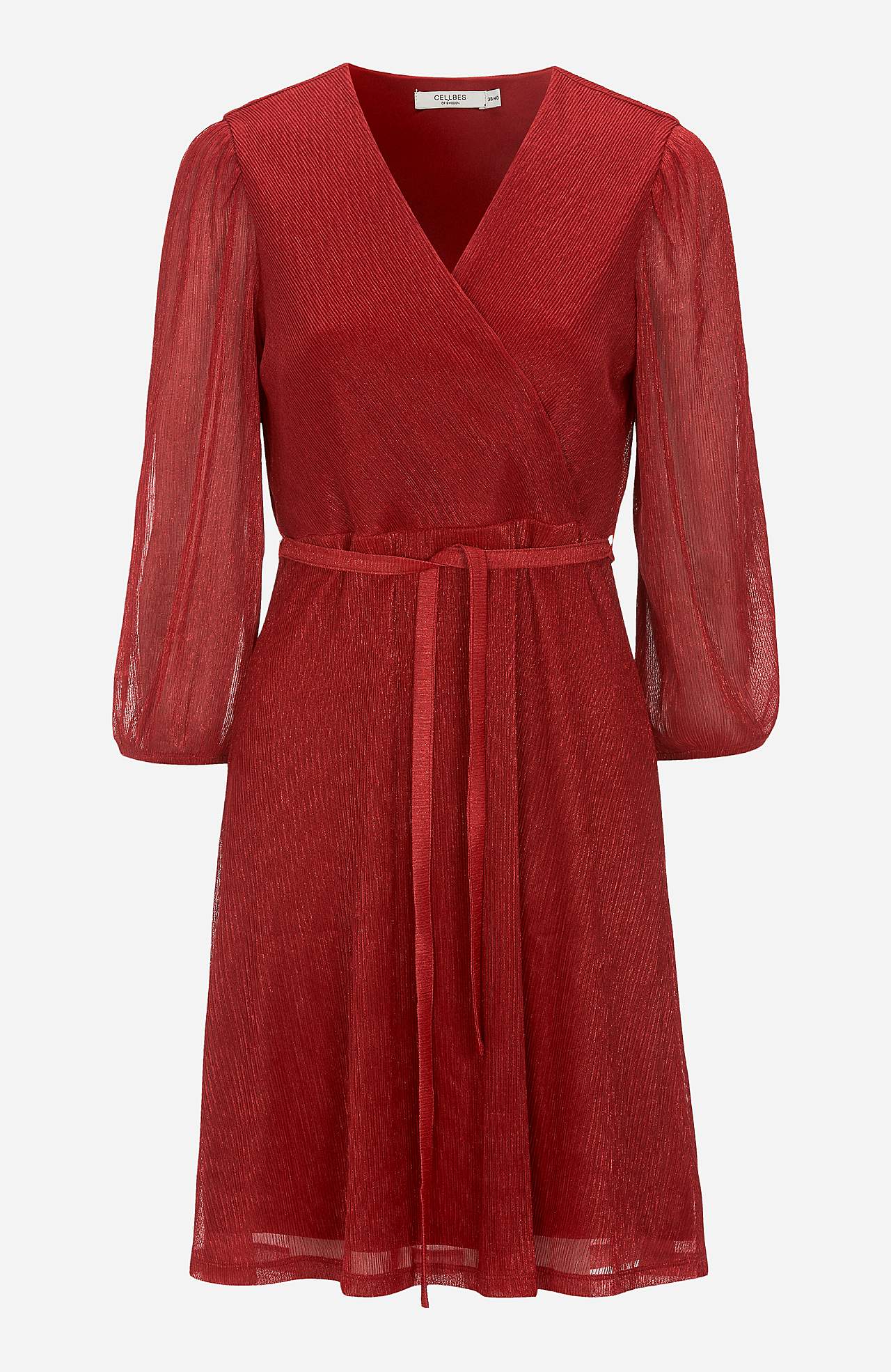 Glänzendes Partykleid mit überlappendem Design