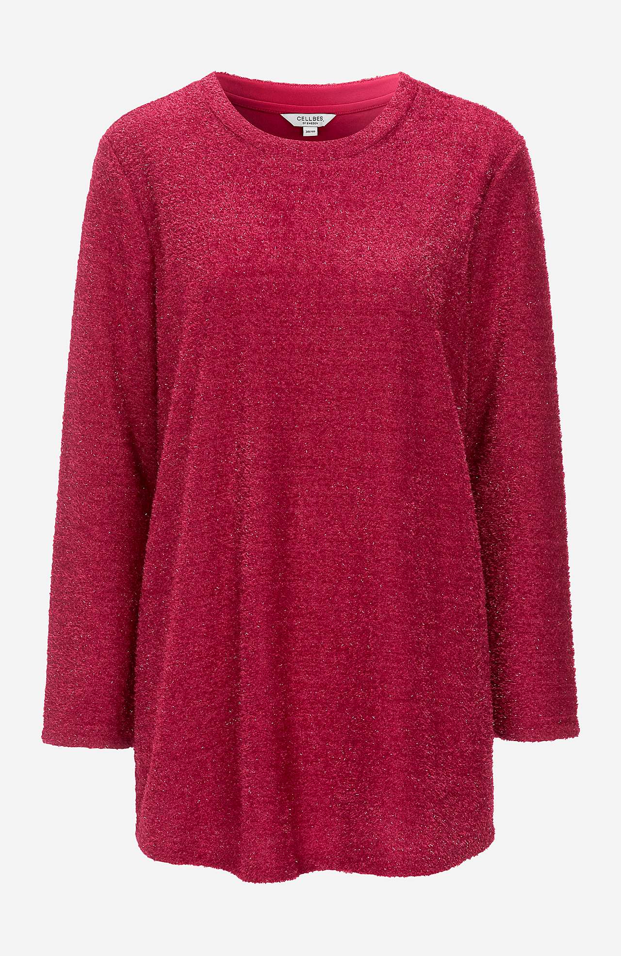 Glänzender, gestrickter Pullover