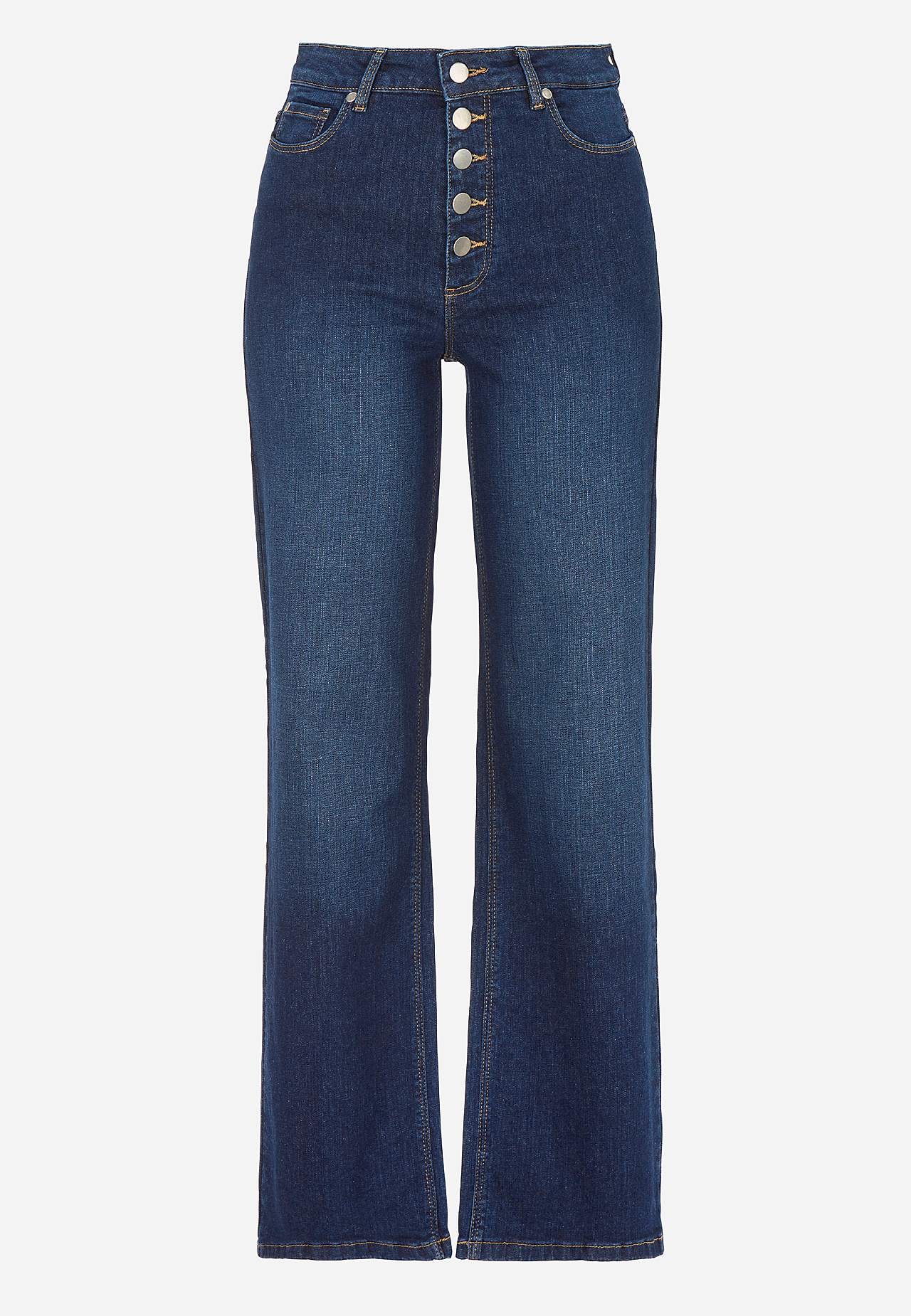 Stretch-Jeans mit hoher Taille