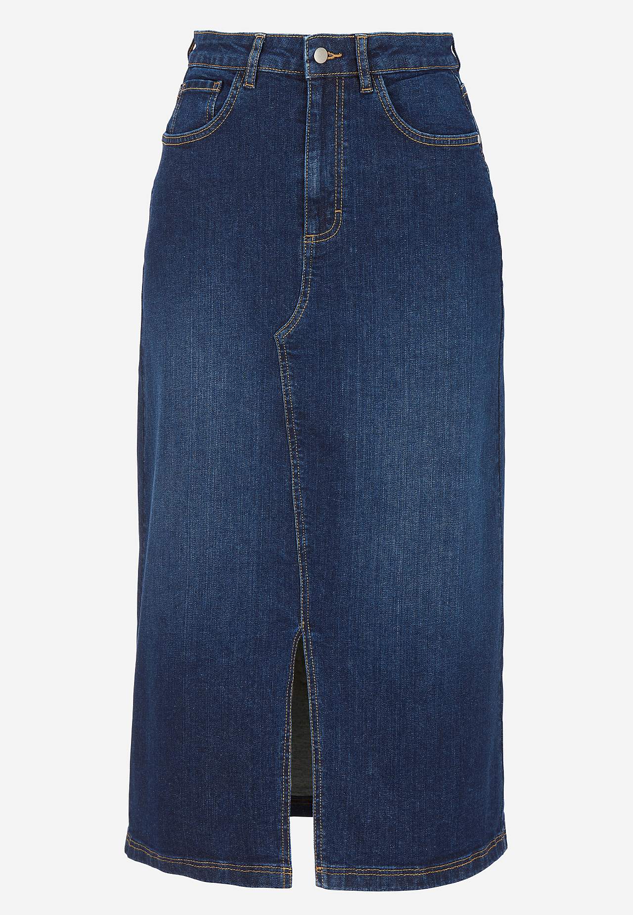 Jeansrock mit Schlitz vorne