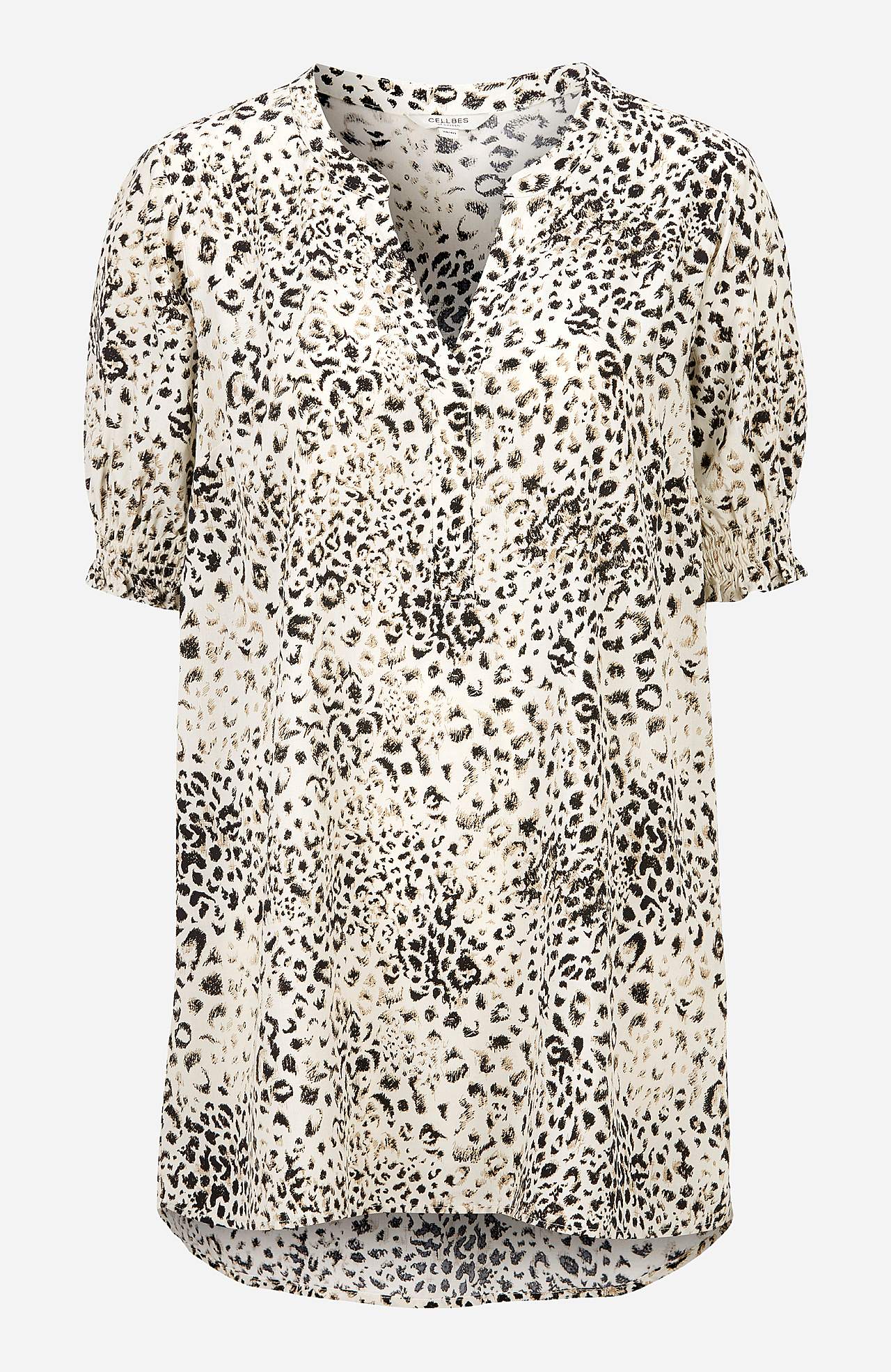 Tunika mit Smokarbeit an den Ärmelenden