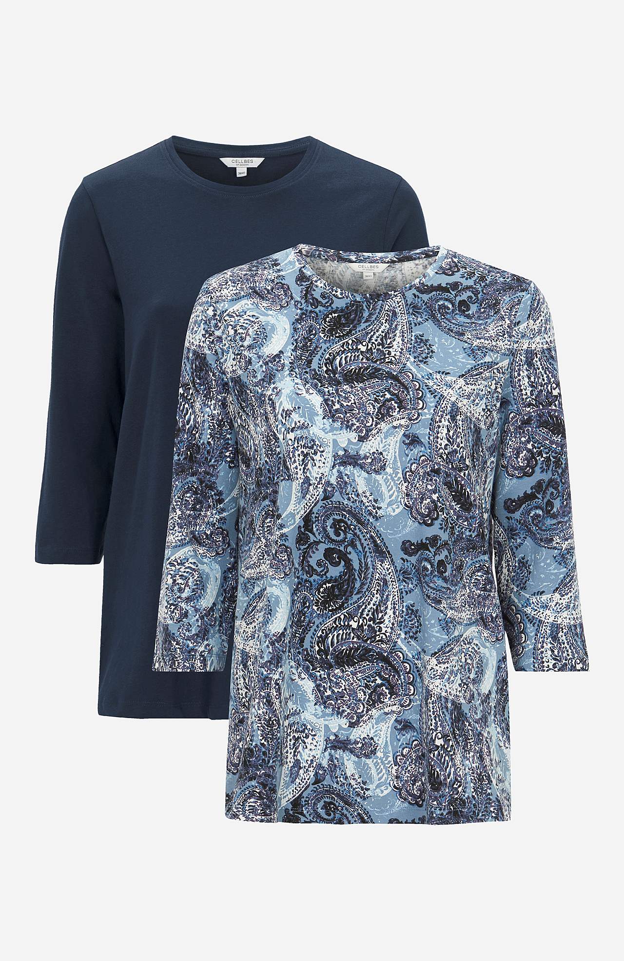 Jersey-Top mit 3/4-Ärmeln Agnes 2er-Pack