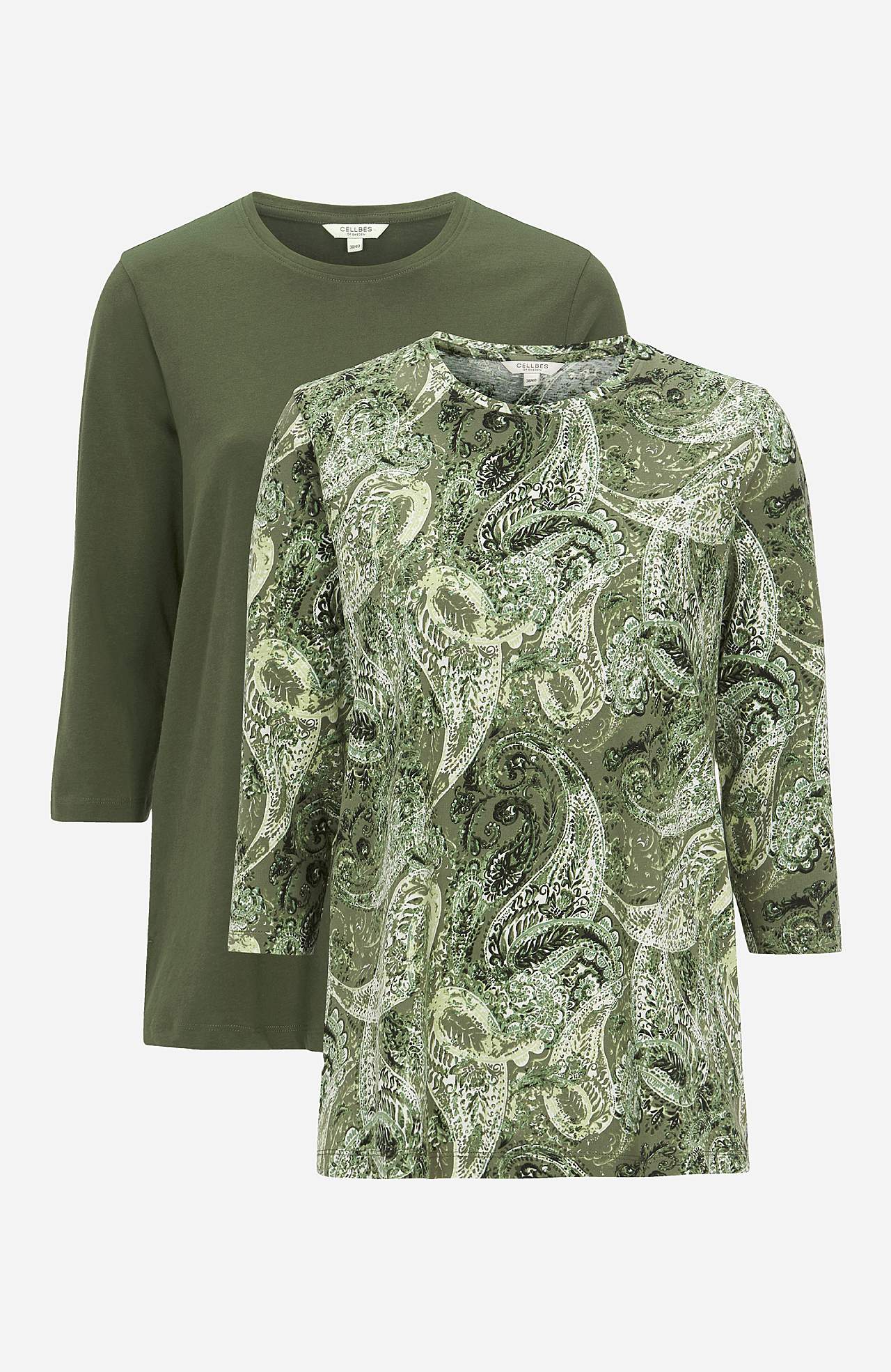 Jersey-Top mit 3/4-Ärmeln Agnes 2er-Pack