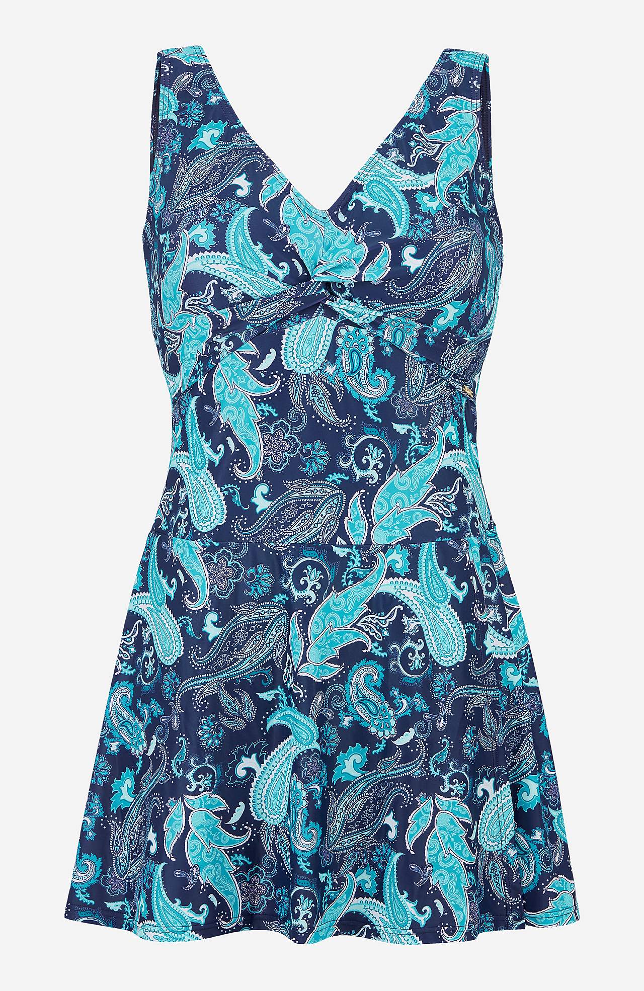 Badeanzug-Kleid mit einem Allover-Muster