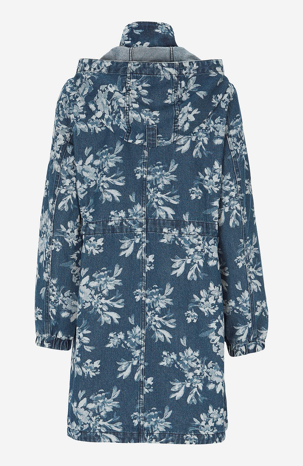 Gemusterte Parka aus Denim
