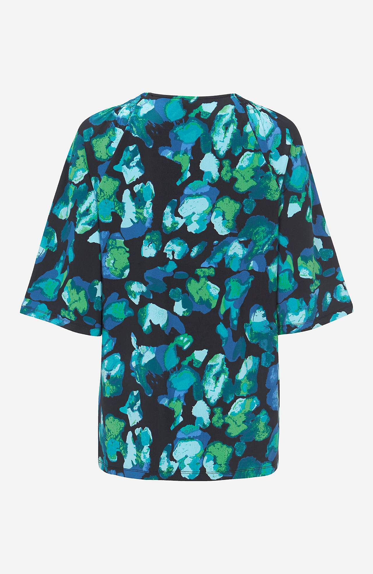 Jersey-Top mit Trompetenärmel