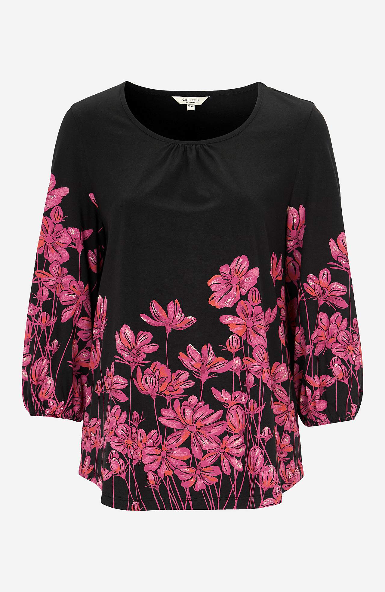 Jersey-Top mit einem Blumen-Muster