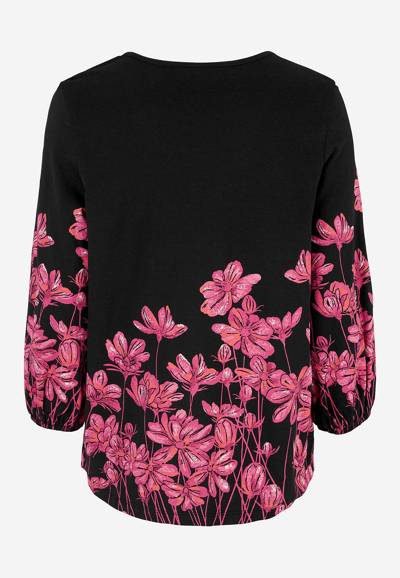 Jersey-Top mit einem Blumen-Muster
