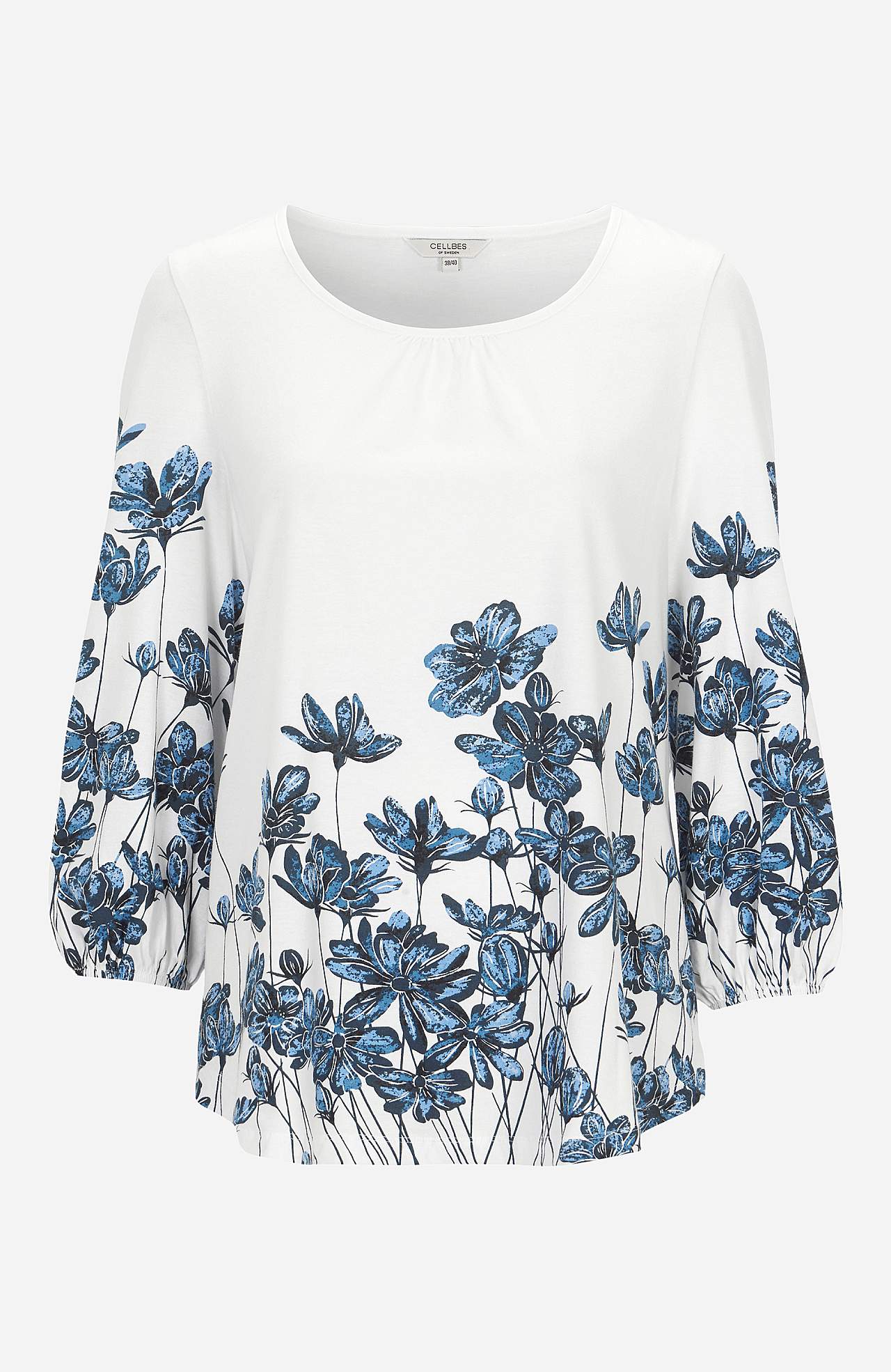 Jersey-Top mit einem Blumen-Muster Engla