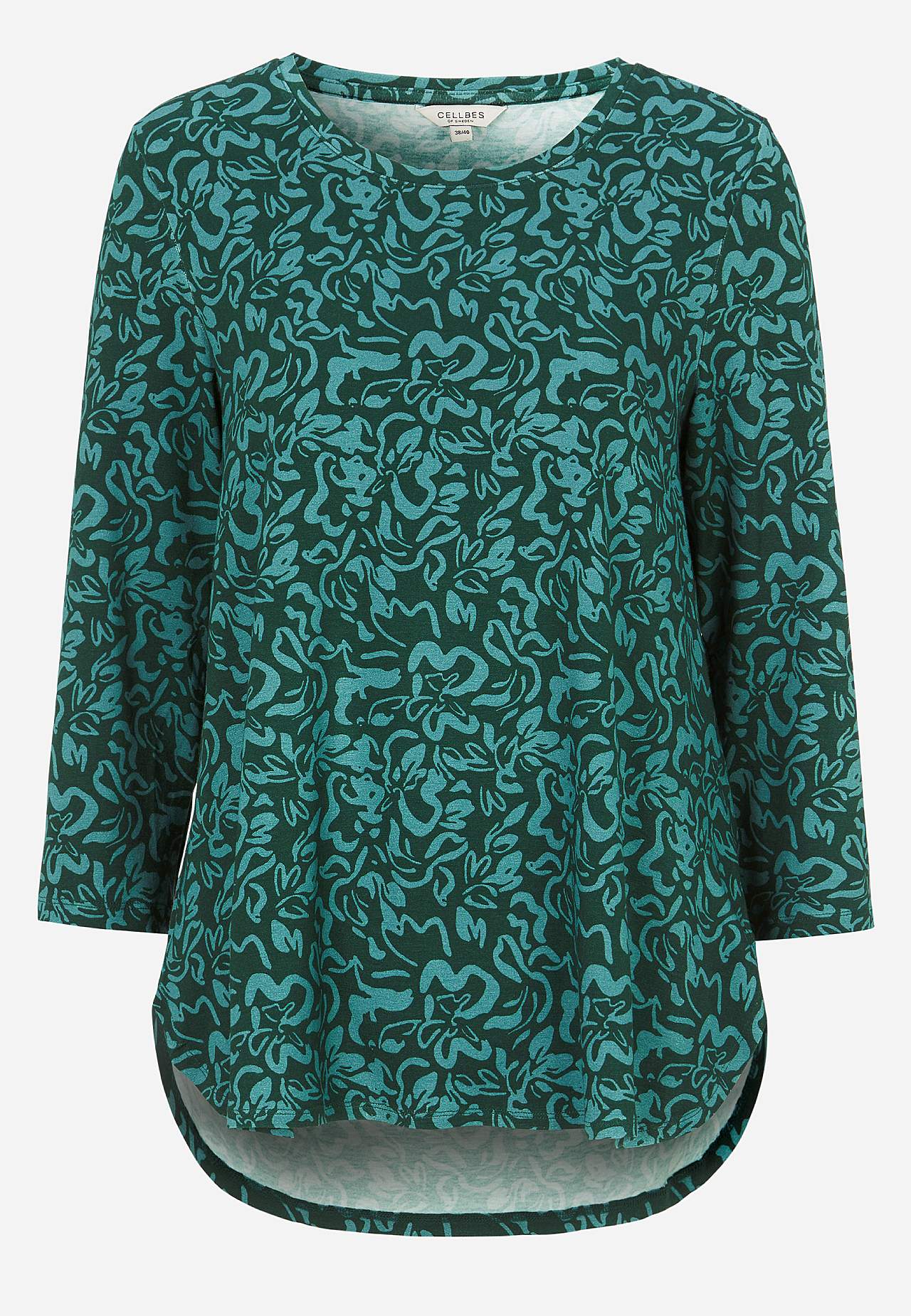 Jersey-Top mit 3/4-Ärmel