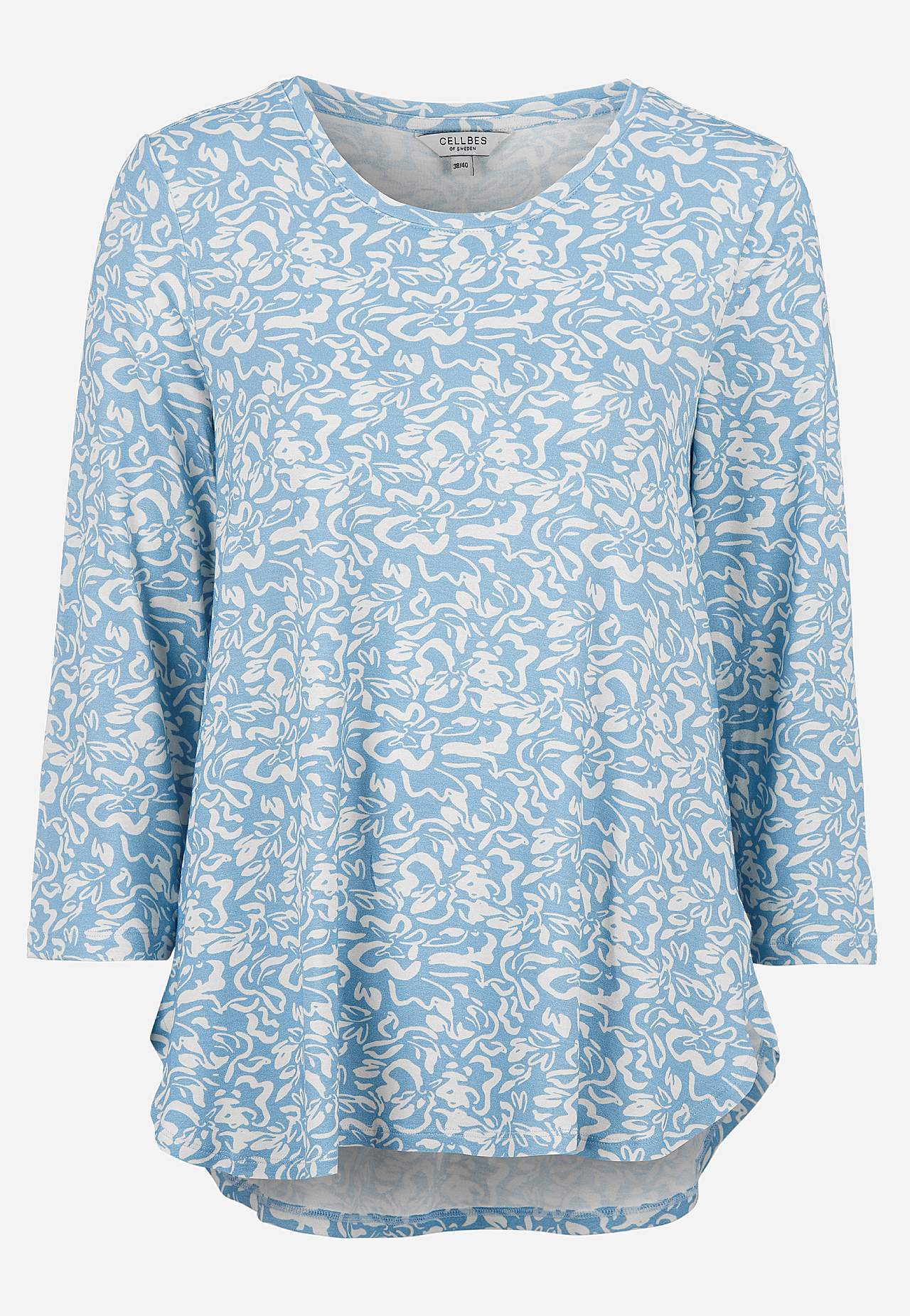 Jersey-Top mit 3/4-Ärmel