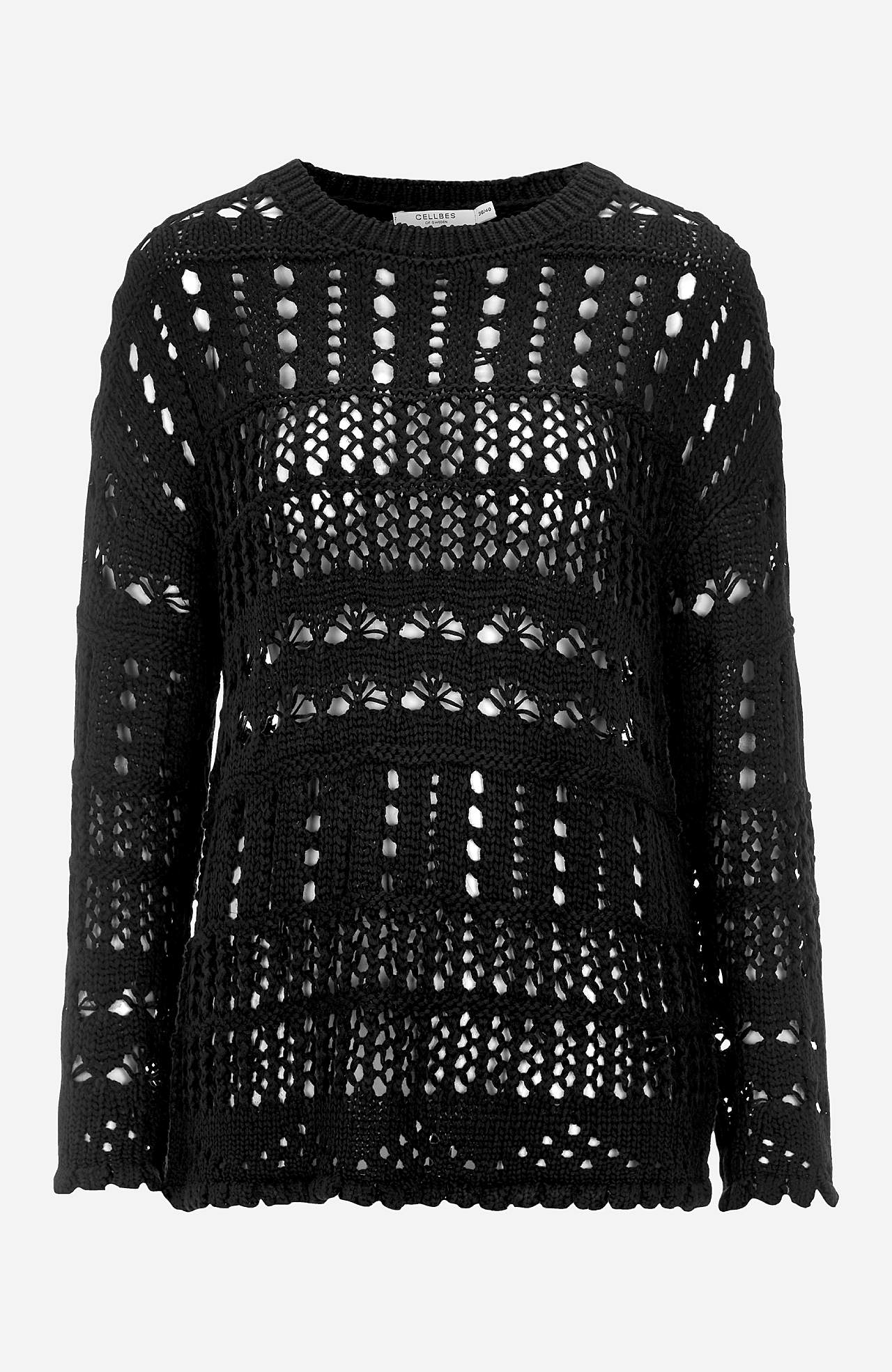 Strickpullover mit Lochmuster