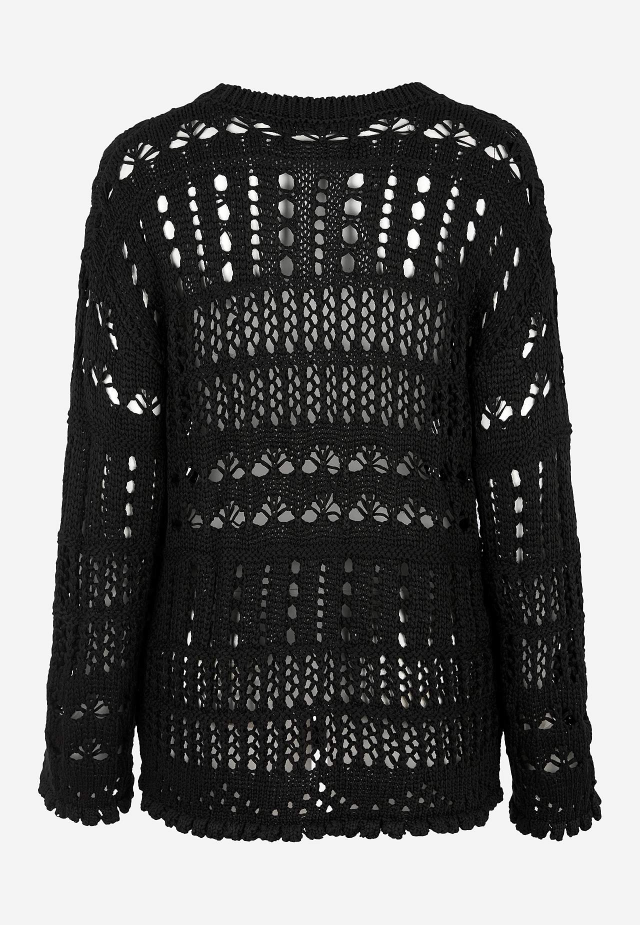 Strickpullover mit Lochmuster
