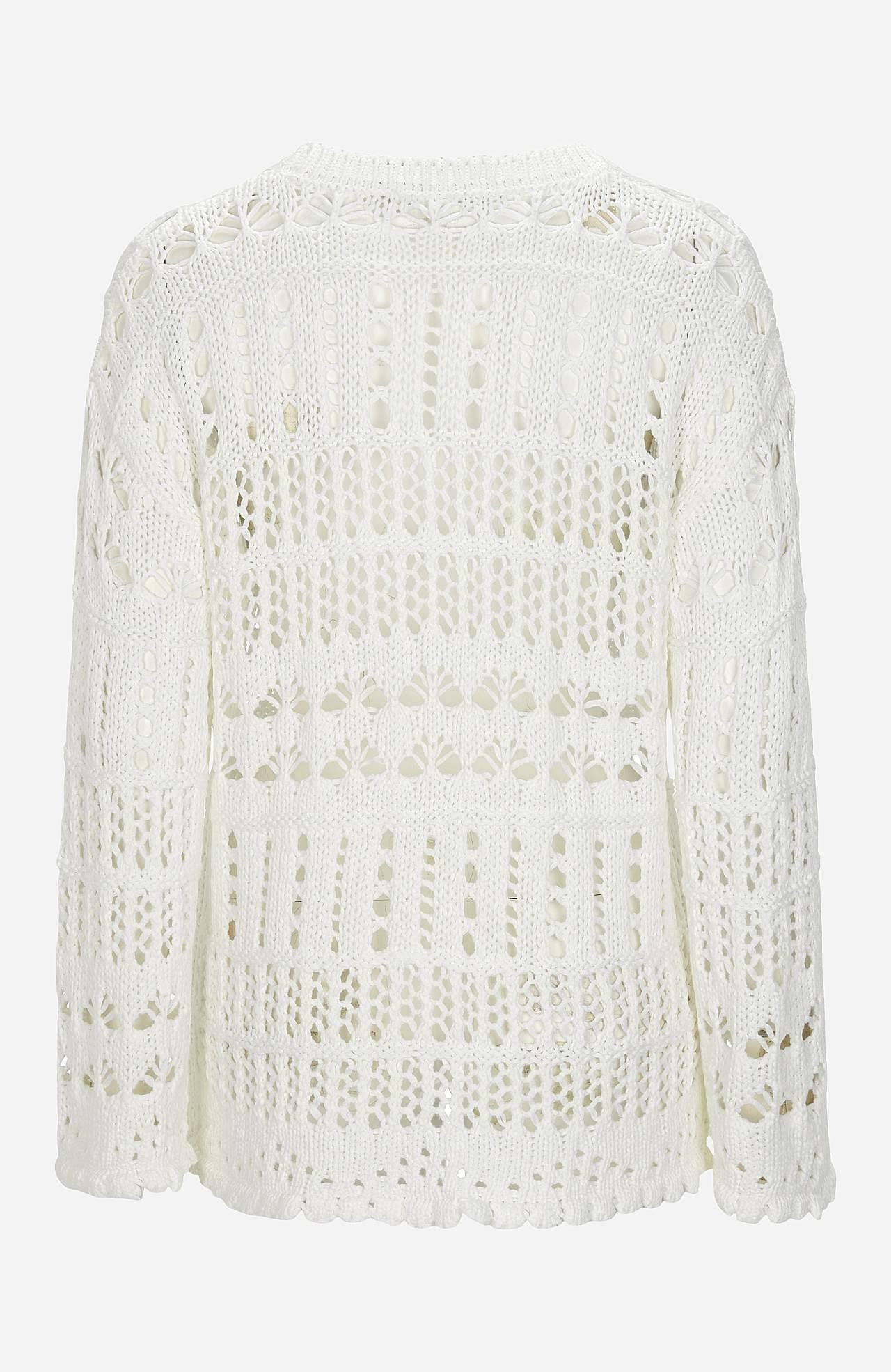 Strickpullover mit Lochmuster