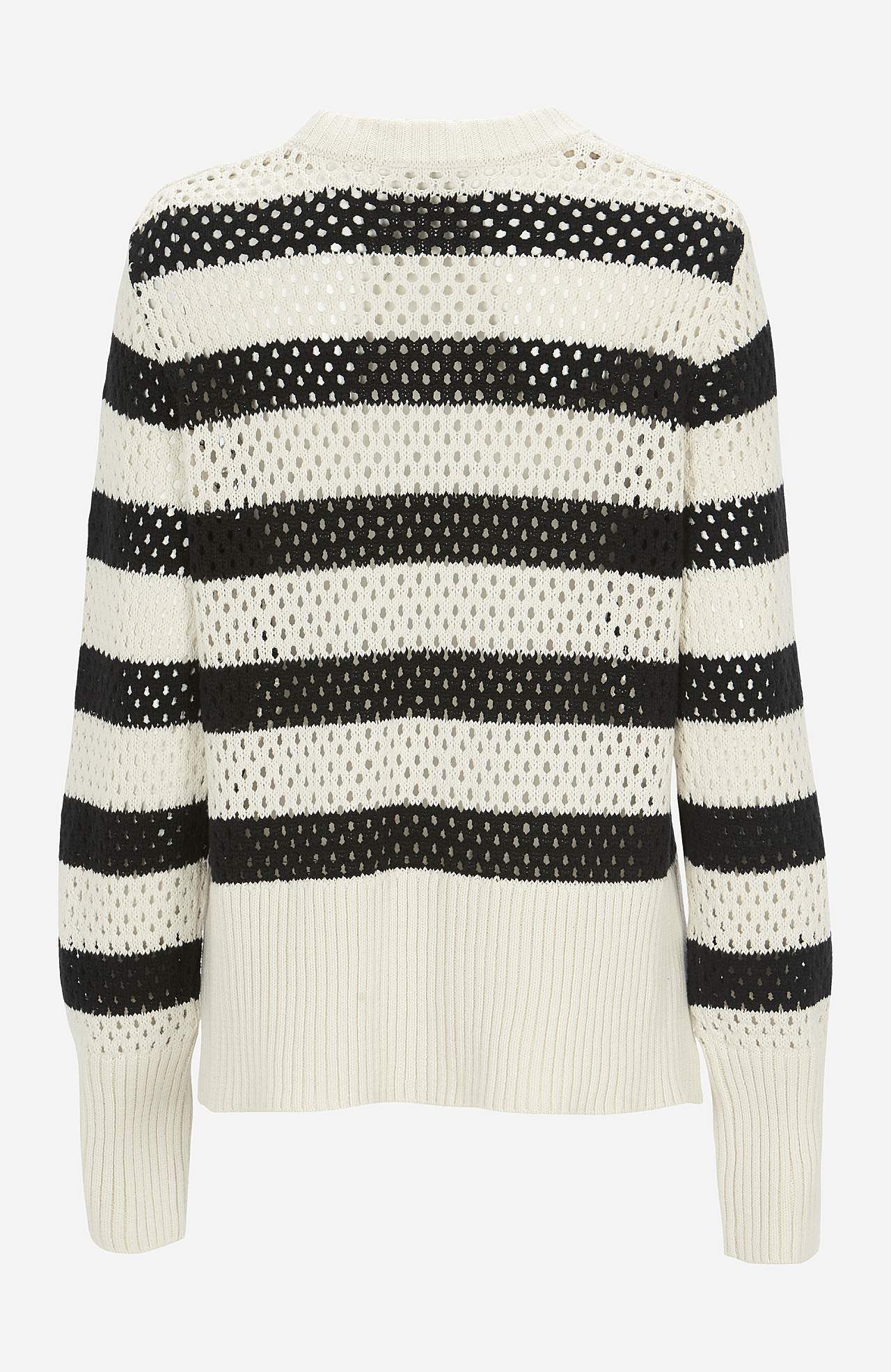 Gestreifter Pullover mit einem Strickmuster