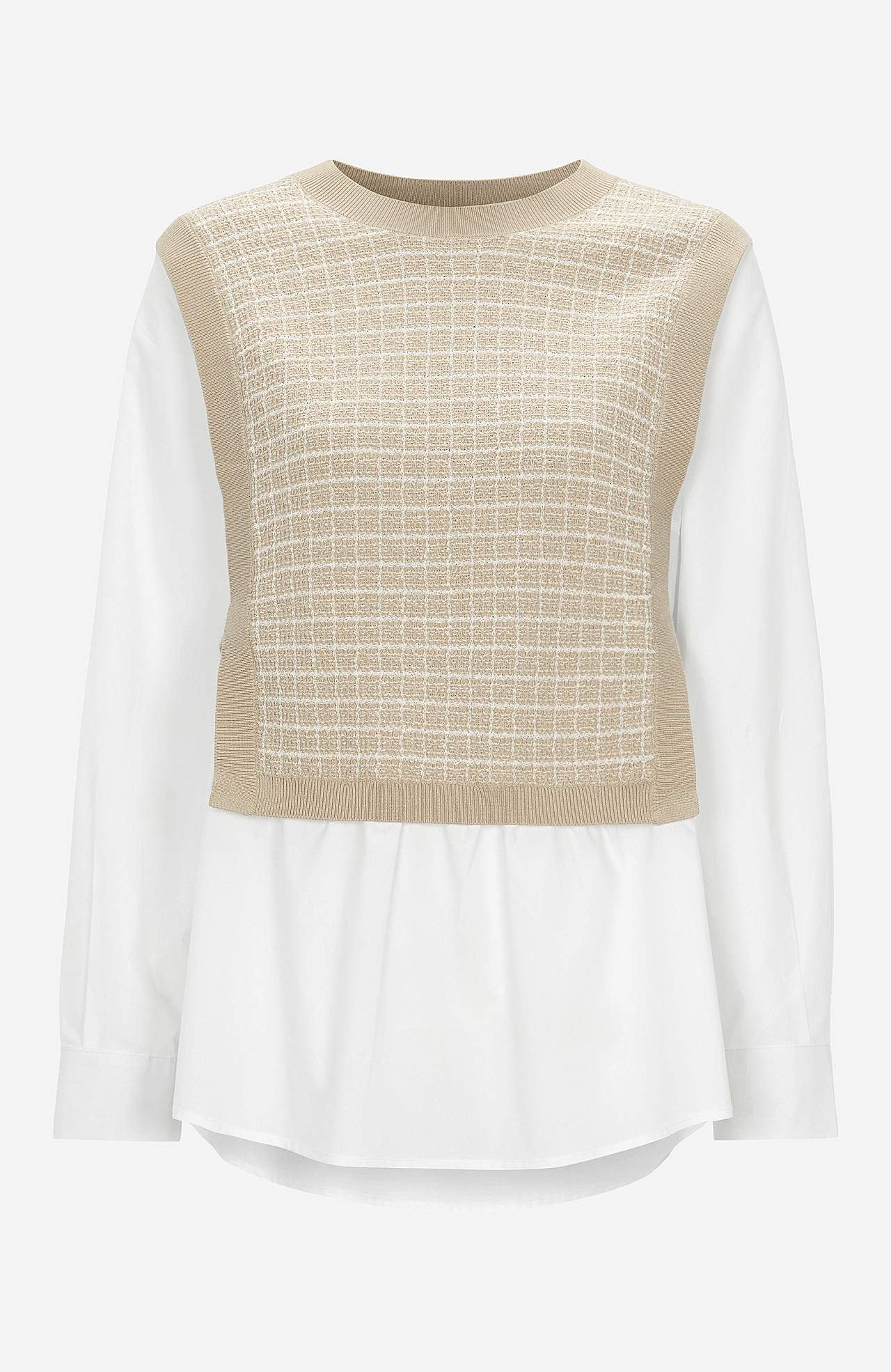 Hemd mit genähtem Pullover