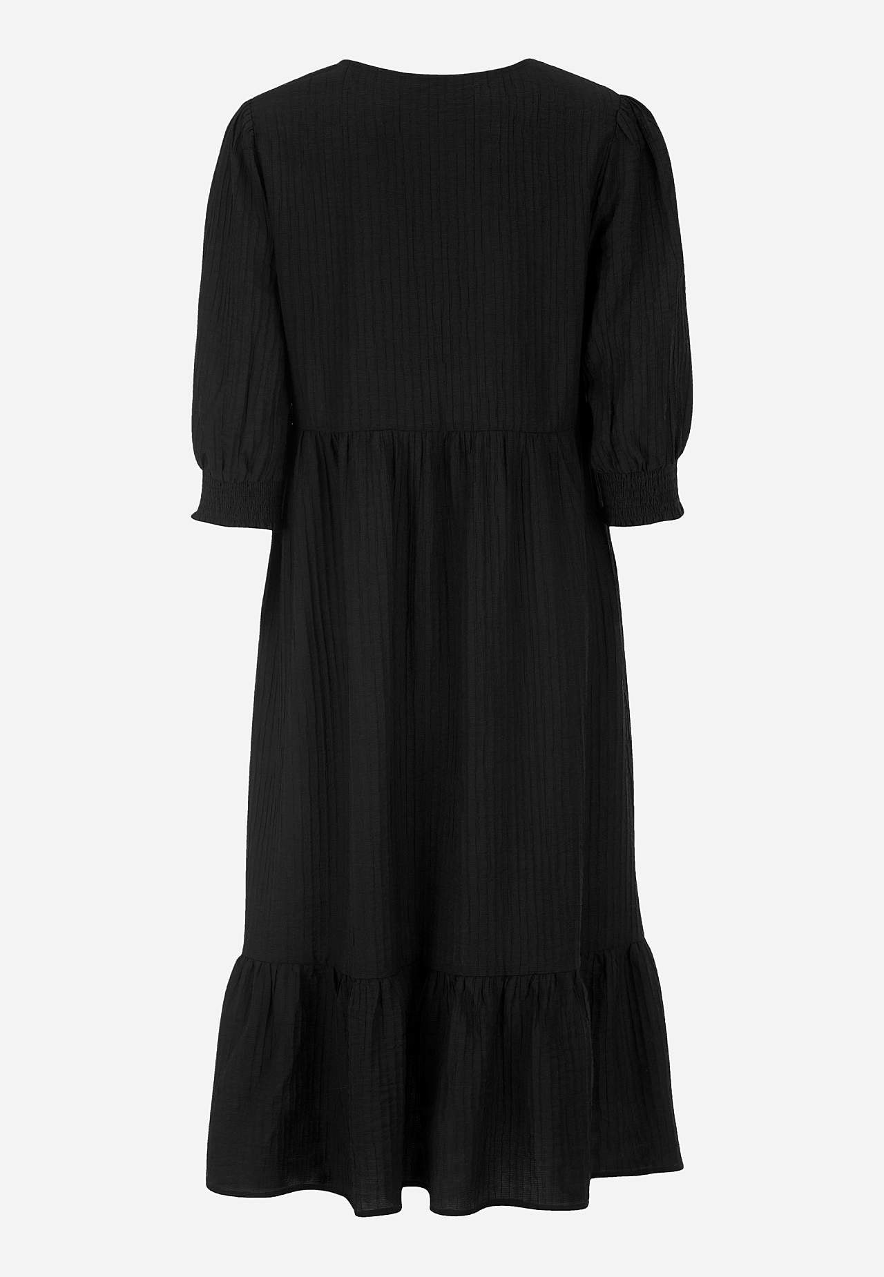 Gewebtes Kleid mit Rüschenrock