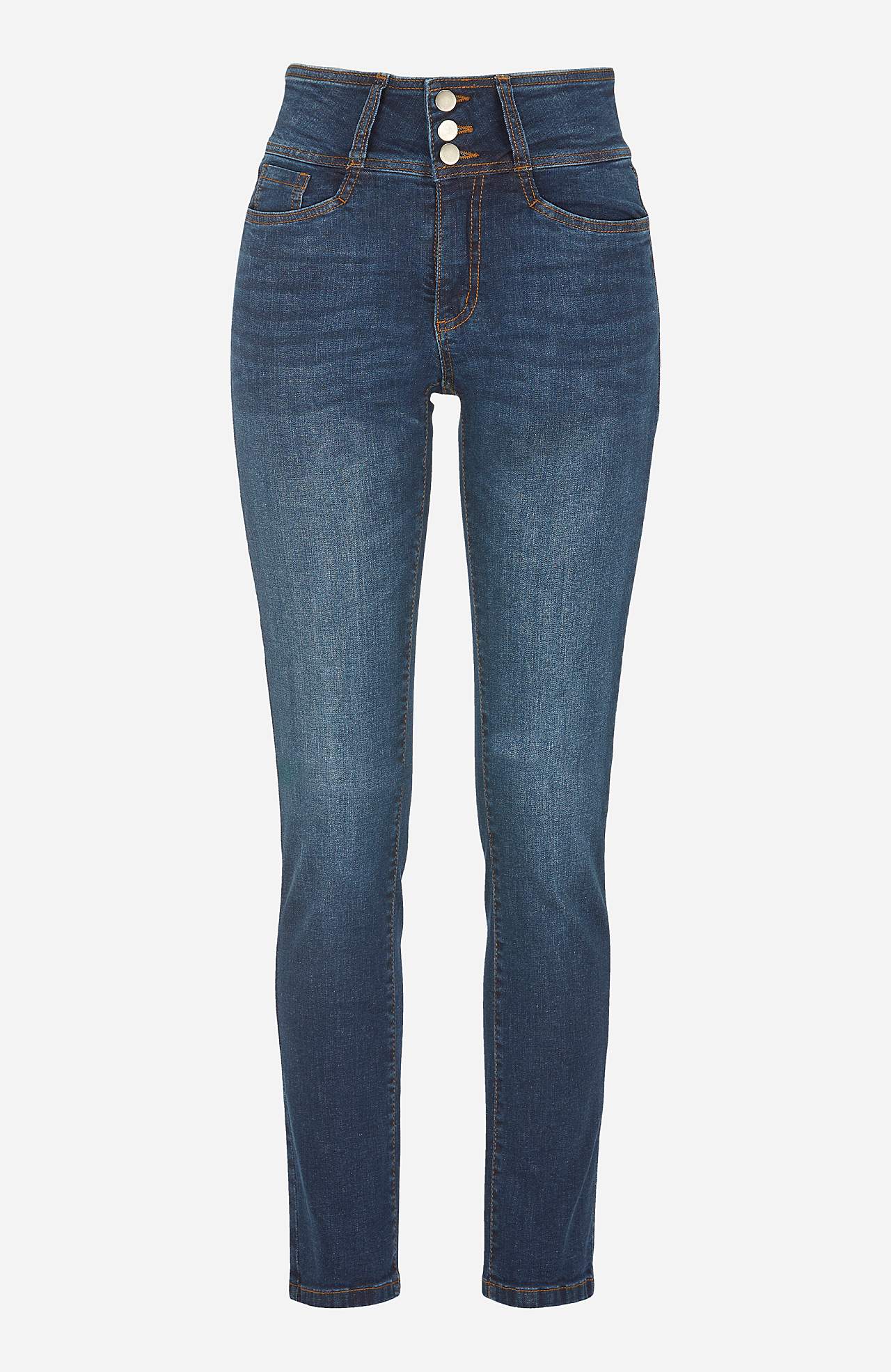 Schmale Jeans mit hohem Schnitt - drei Längen