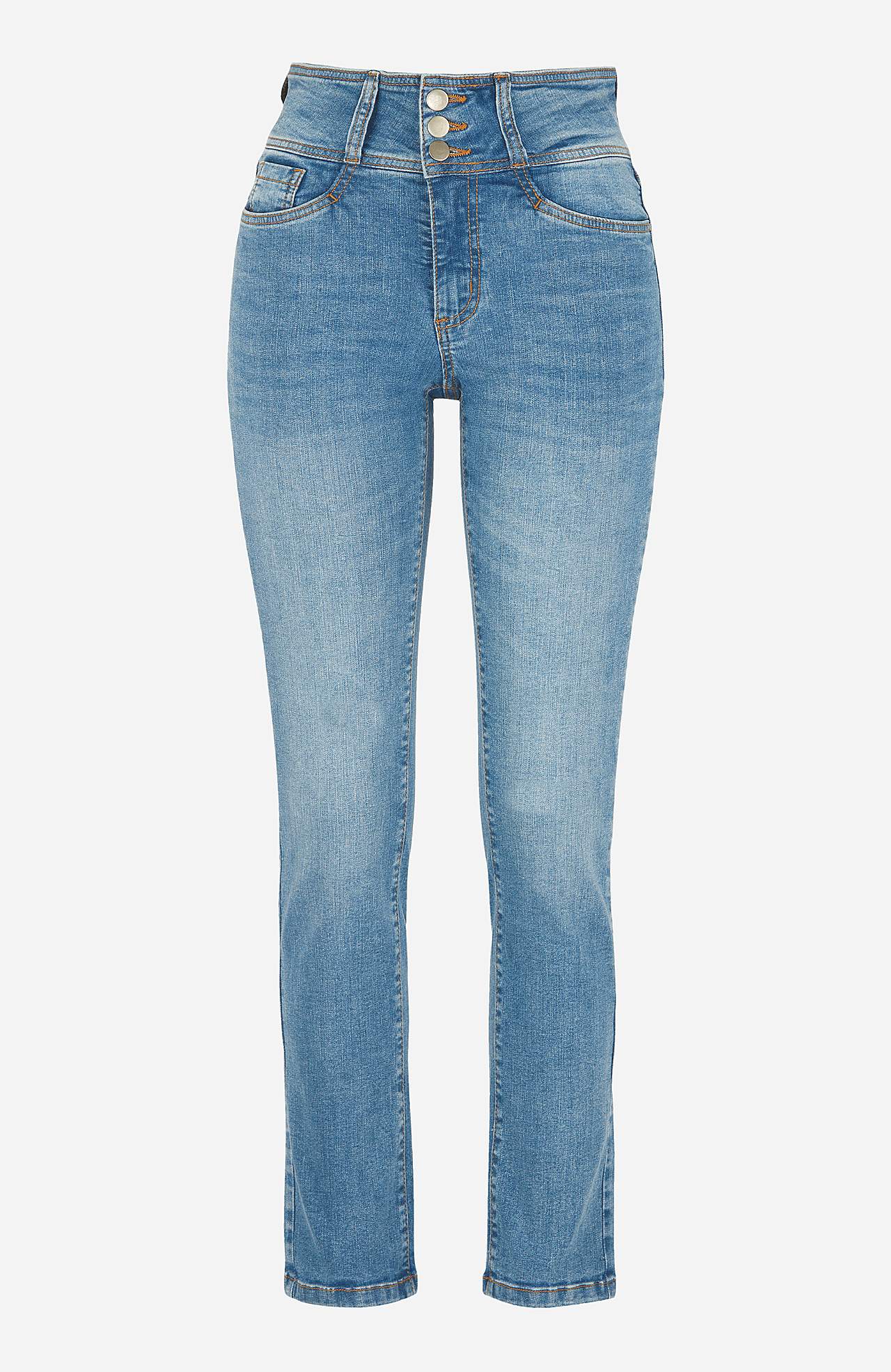 Schmale Jeans mit hohem Schnitt - drei Längen