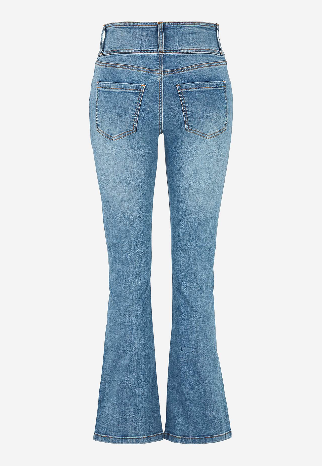 Bootcut-Jeans mit hohem Bund
