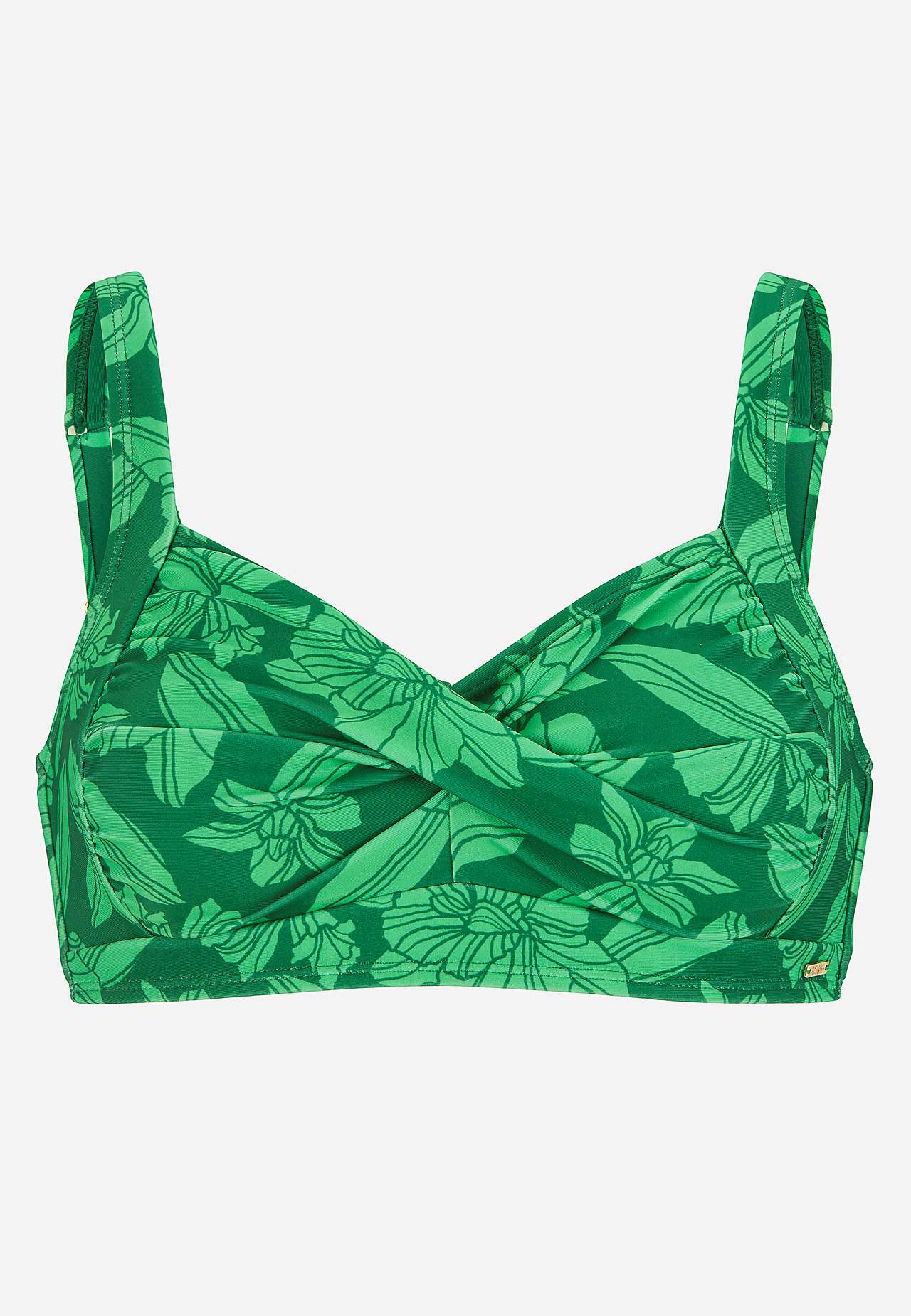Bügelloser Bikini-BH mit einem Blumen-Muster