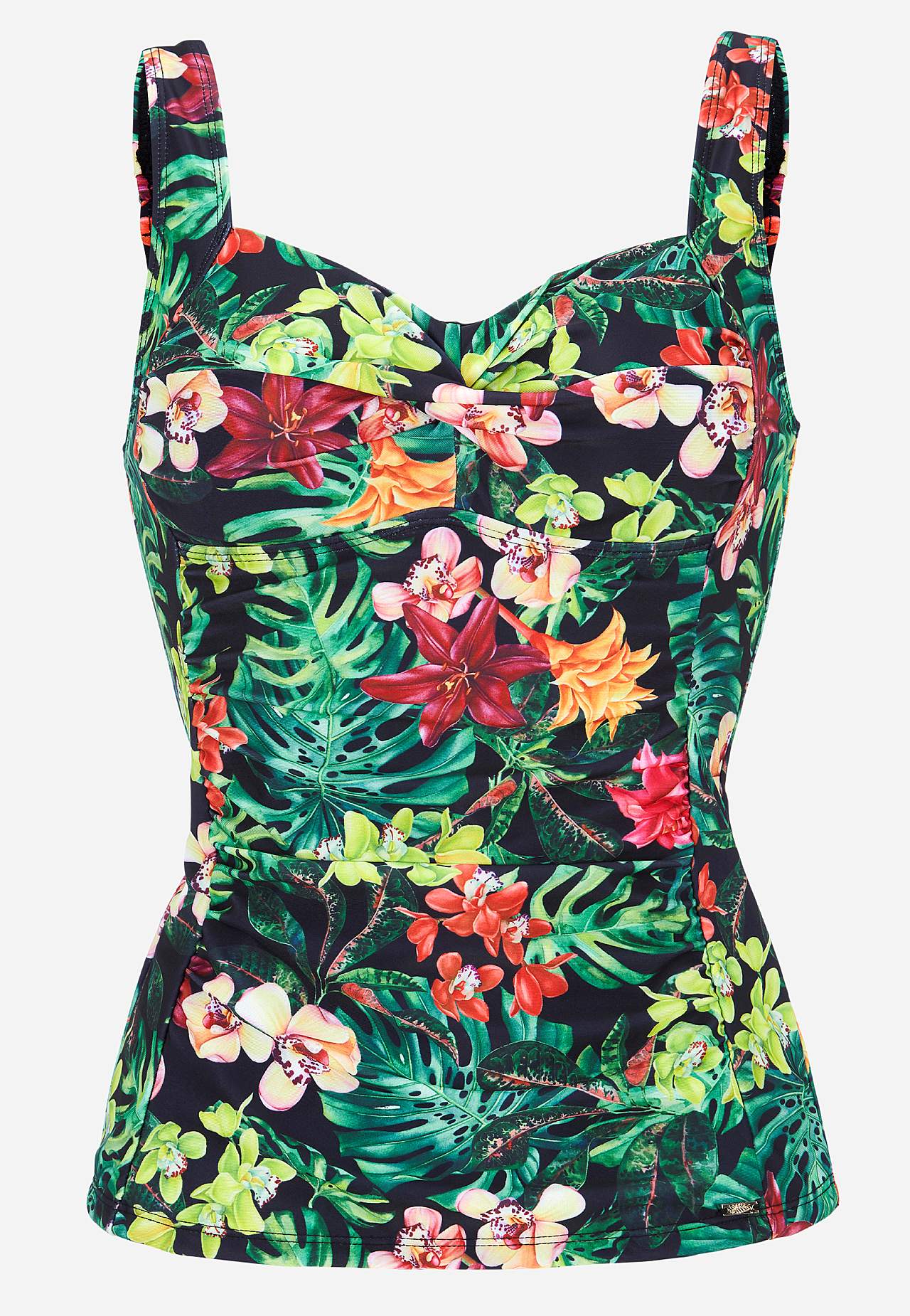 Tankini-Top mit modellierendem Effekt und einem Blumen-Muster
