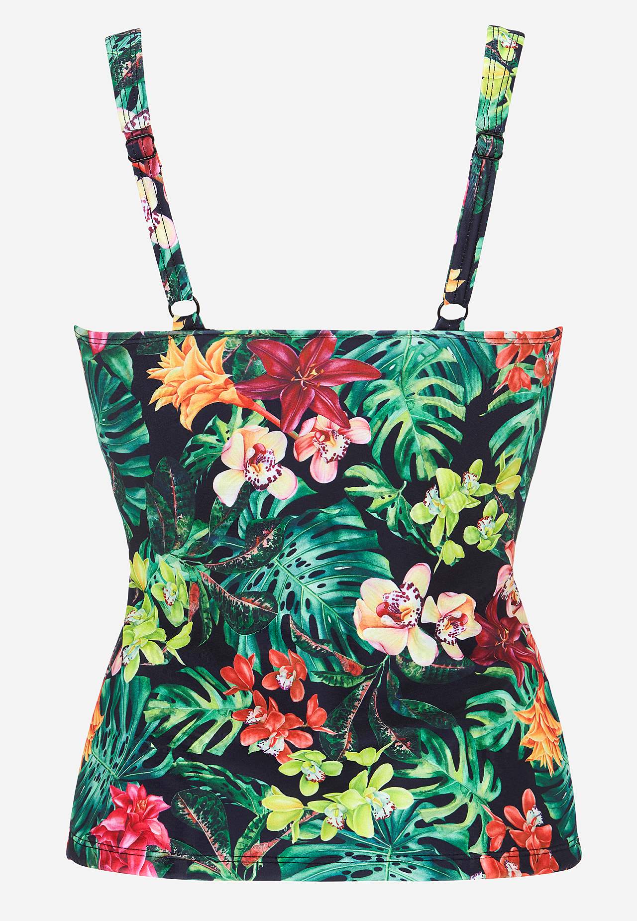 Tankini-Top mit modellierendem Effekt und einem Blumen-Muster