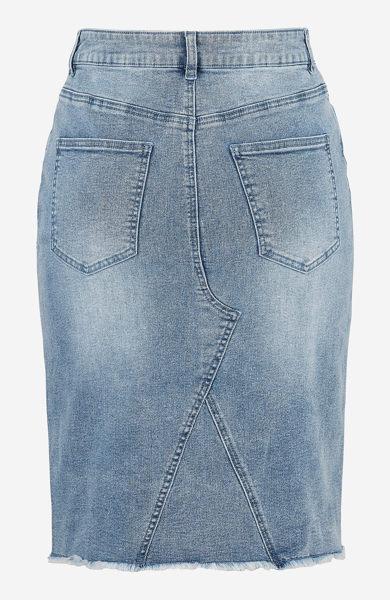 Jeansrock mit Stickereien